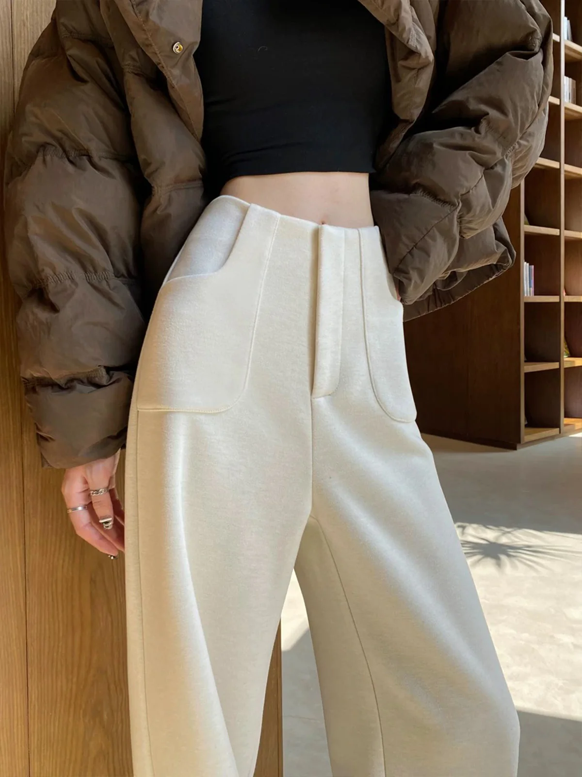 Casual Corduroy Pants Without Belt - Image 2