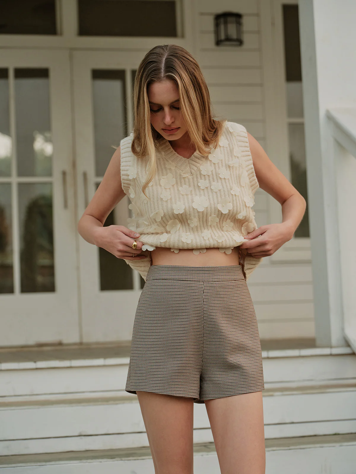 Casual Floral Sweater Vest - Image 6