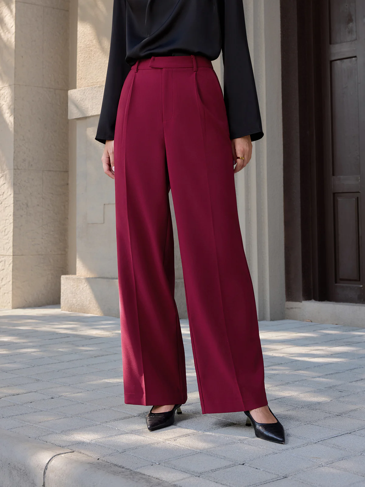 Casual Mid-Waist Straight-Leg Pants - Image 4