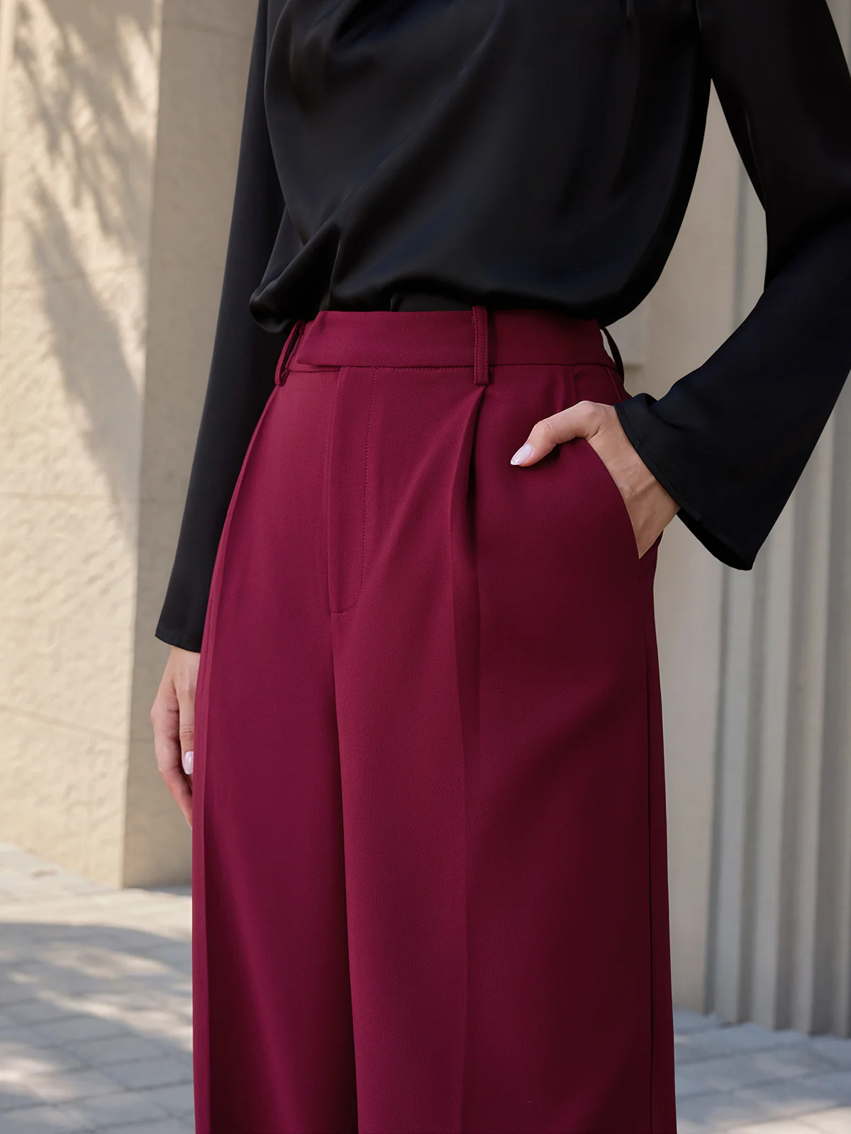 Casual Mid-Waist Straight-Leg Pants - Image 5