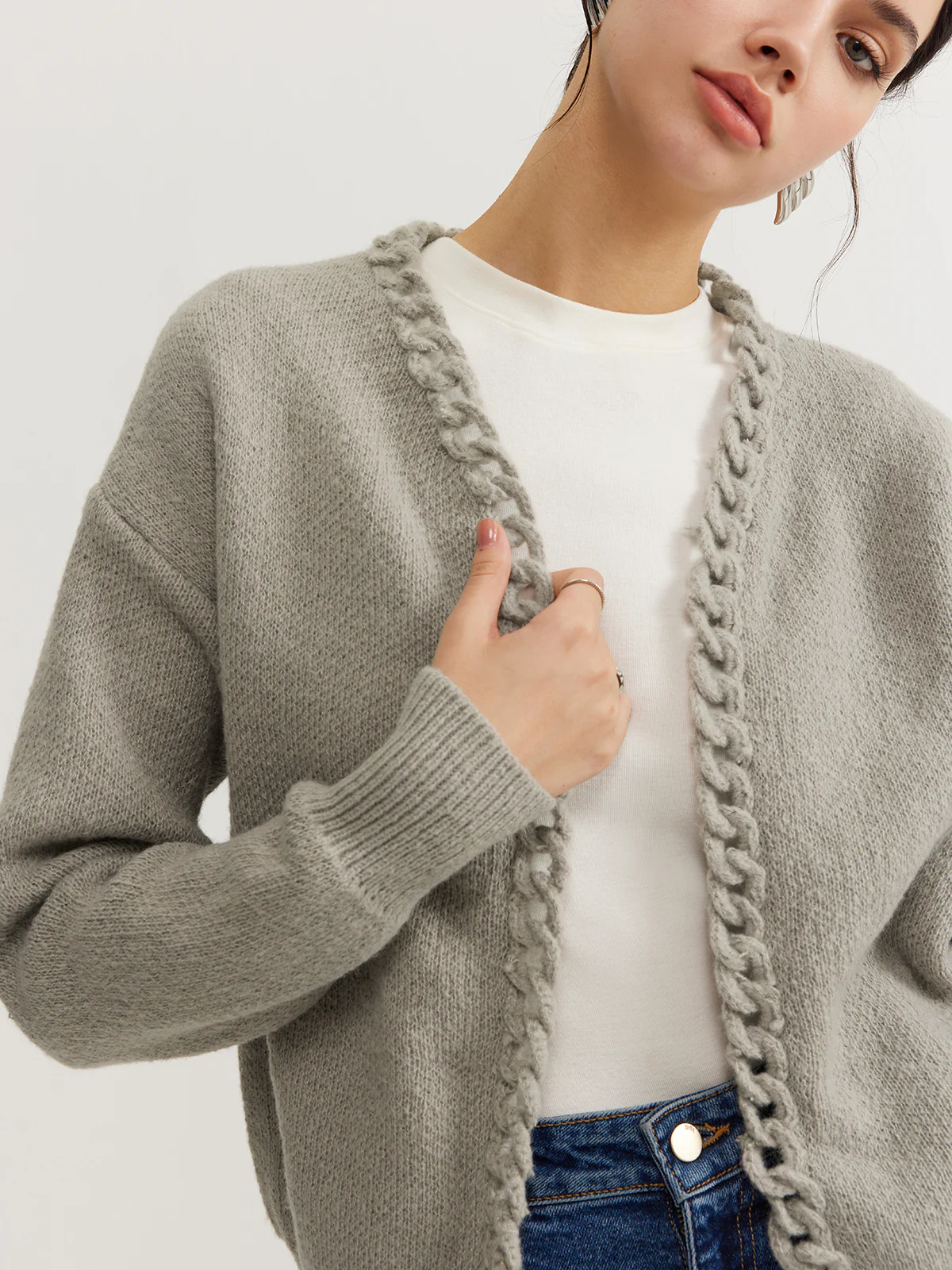 Casual Plain Cardigan - Image 6