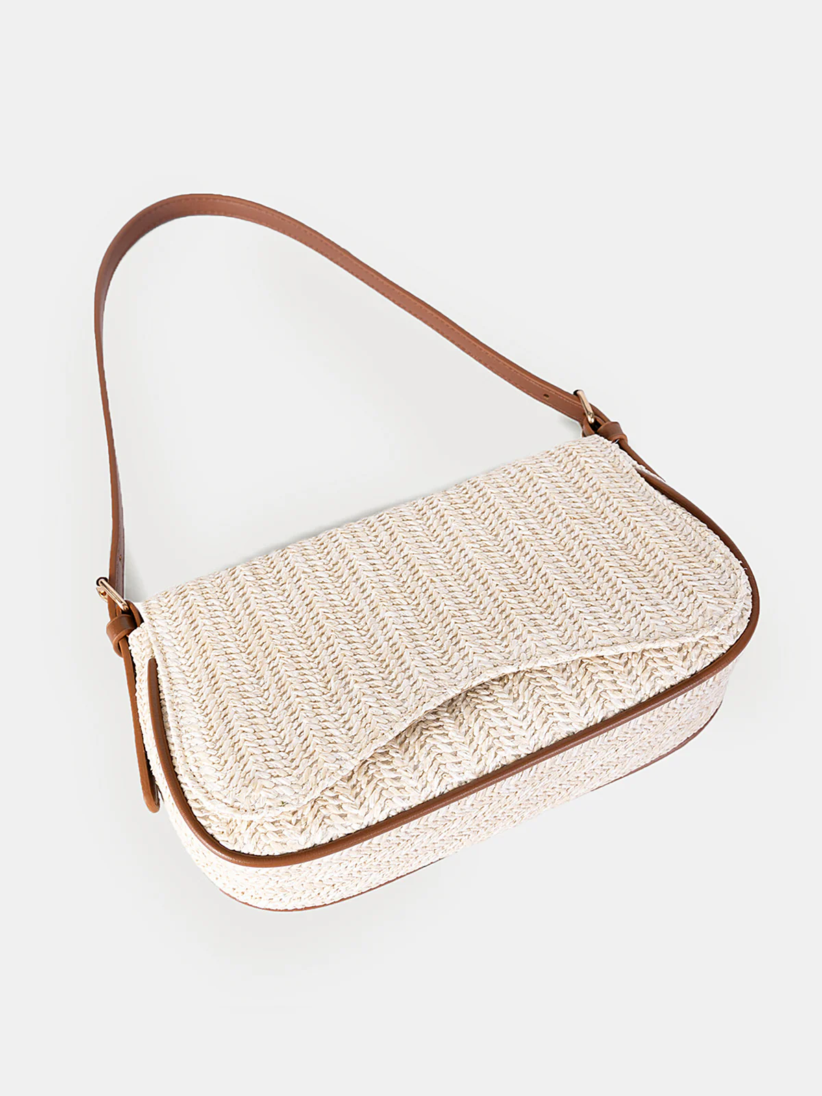 Casual Straw-Texture Shoulder Bag - Image 2