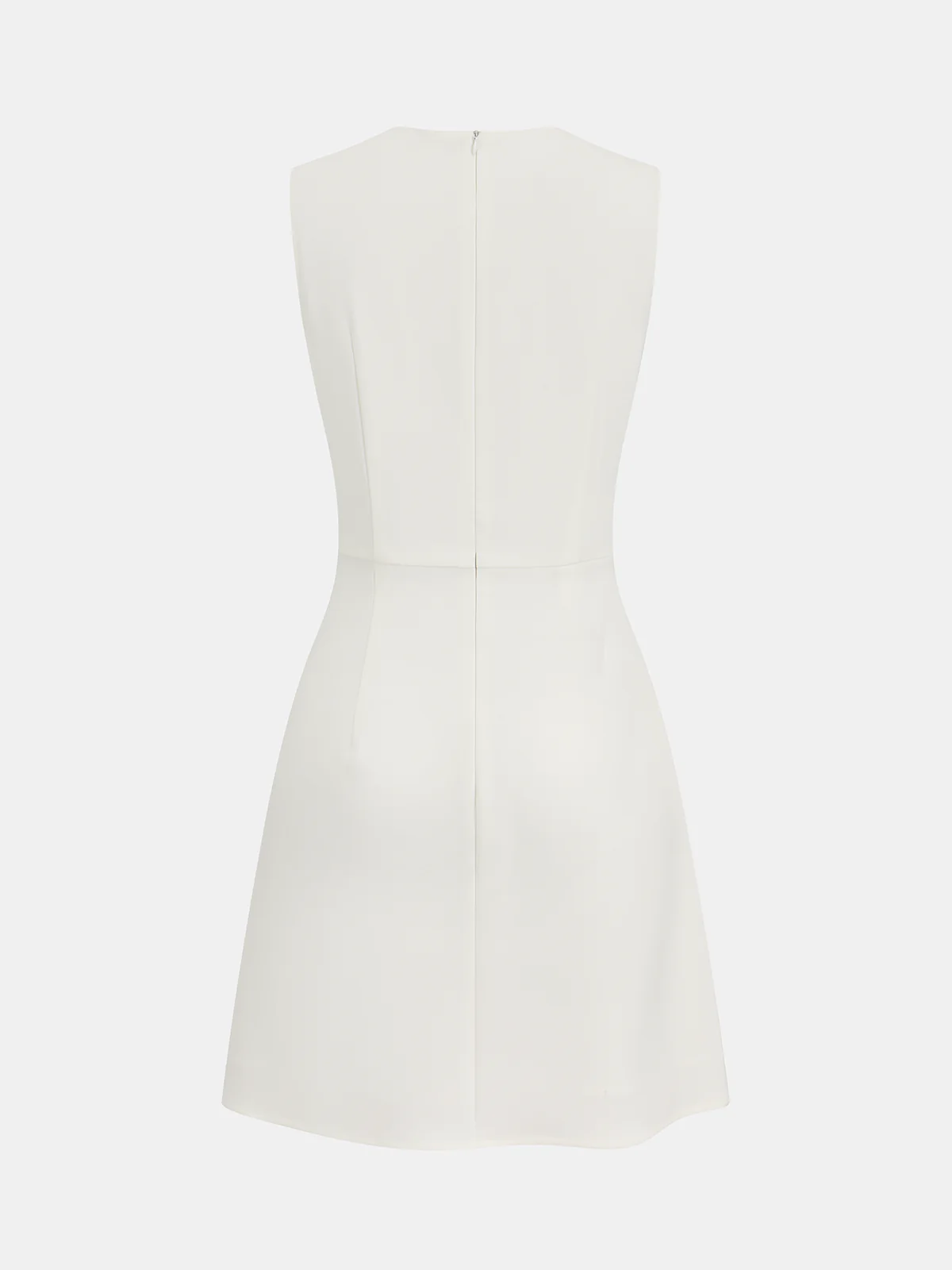 Chain Detail Pleated Sleeveless Mini Dress - Image 2