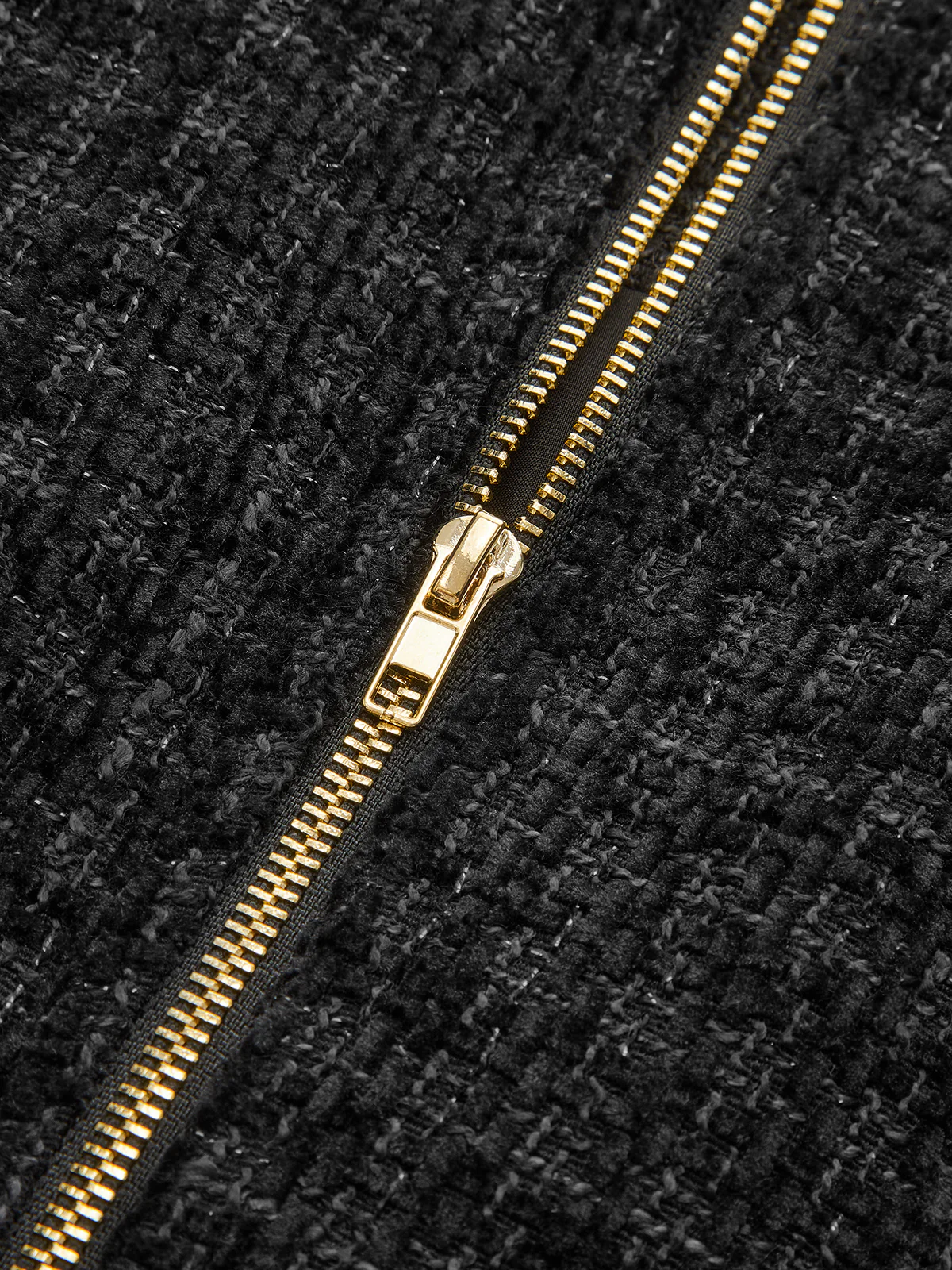 Chain Detail Tweed Sleeveless Mini Dress - Image 5