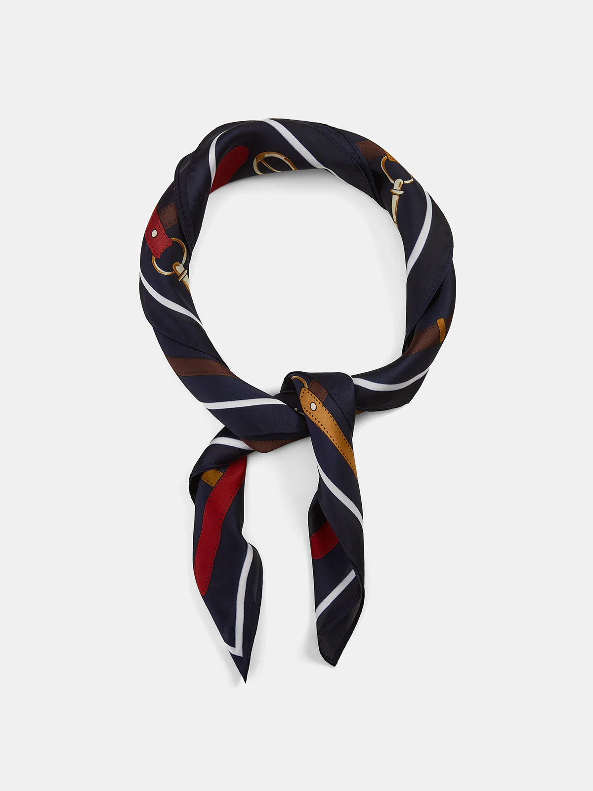 Chain Link Equestrian Print Square Scarf - Image 2