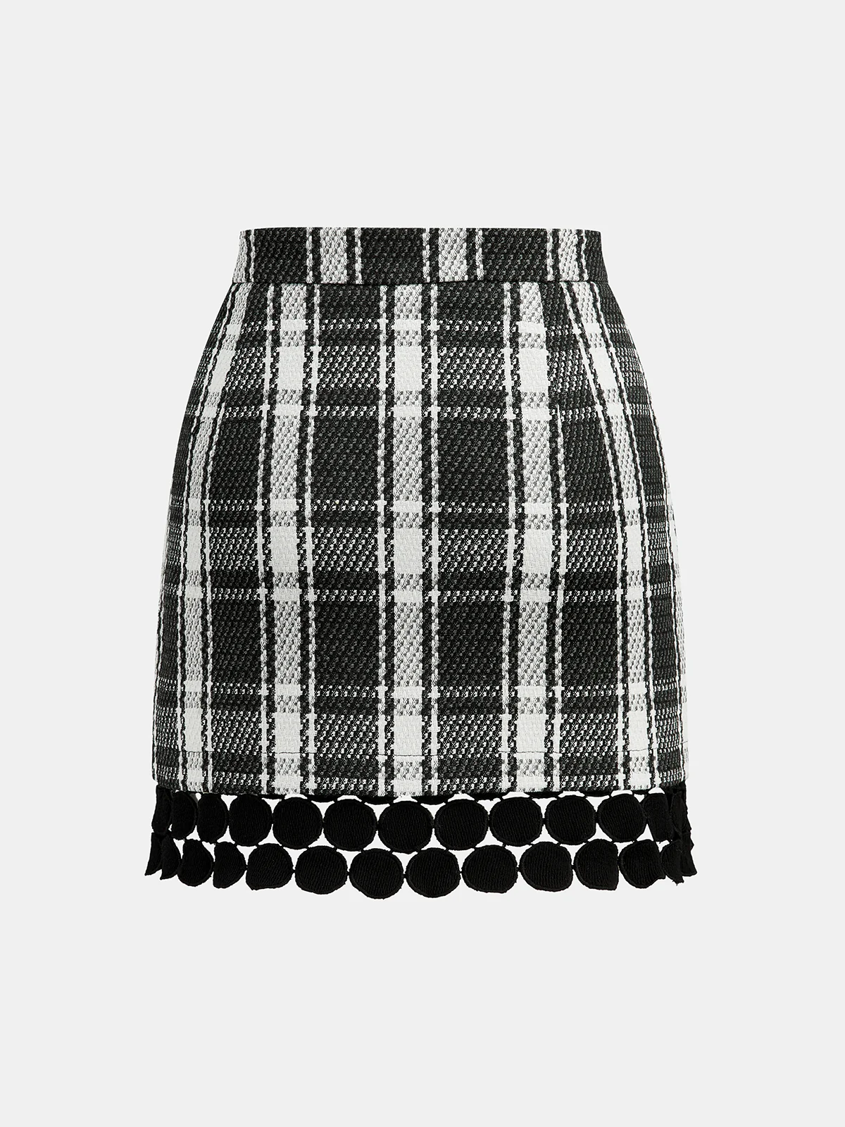 Checked Plaid Circle Linked Mini Skirt - Image 2