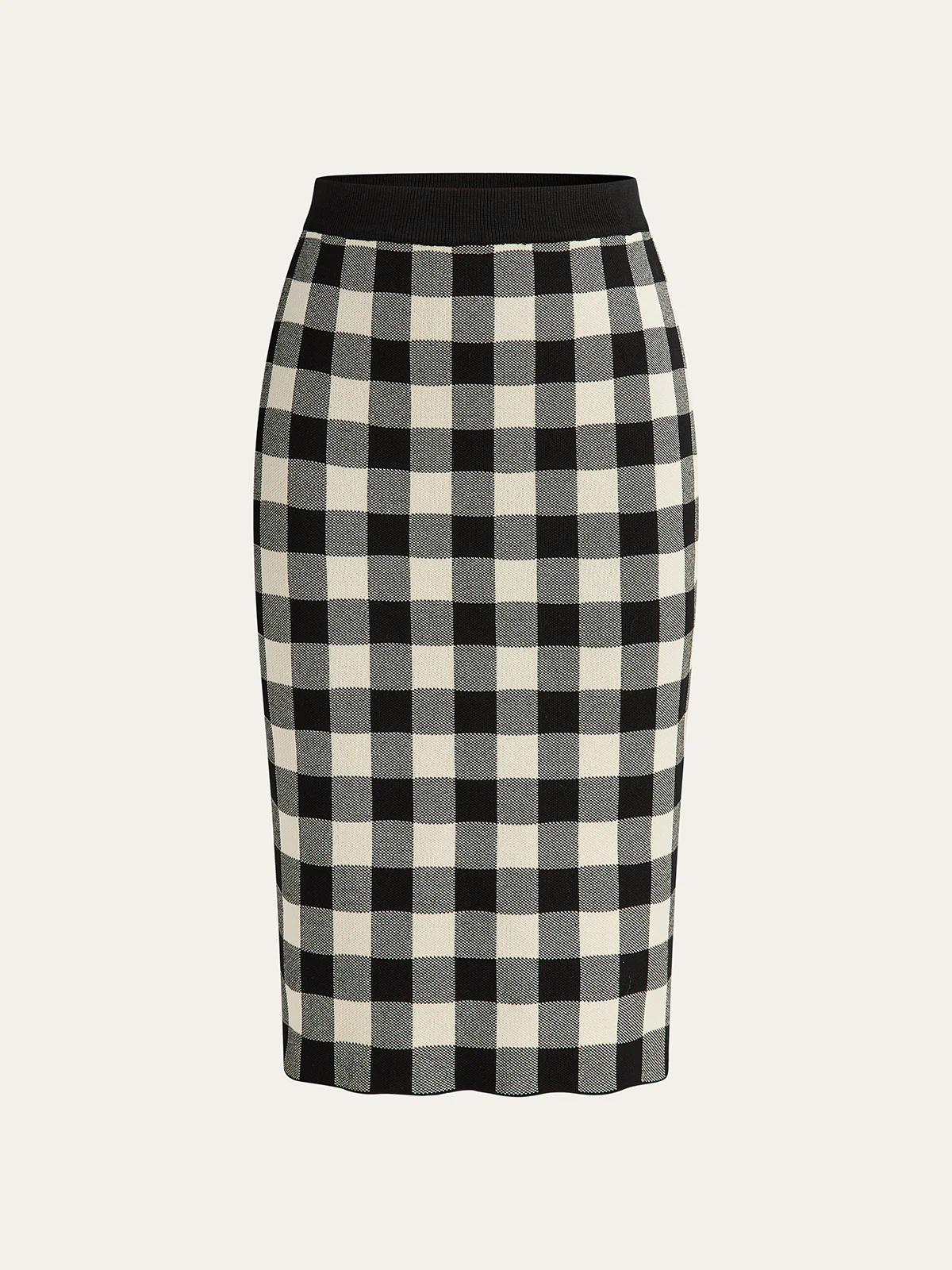 Checkered Cami Peplum Top and Skirt Set - Image 4
