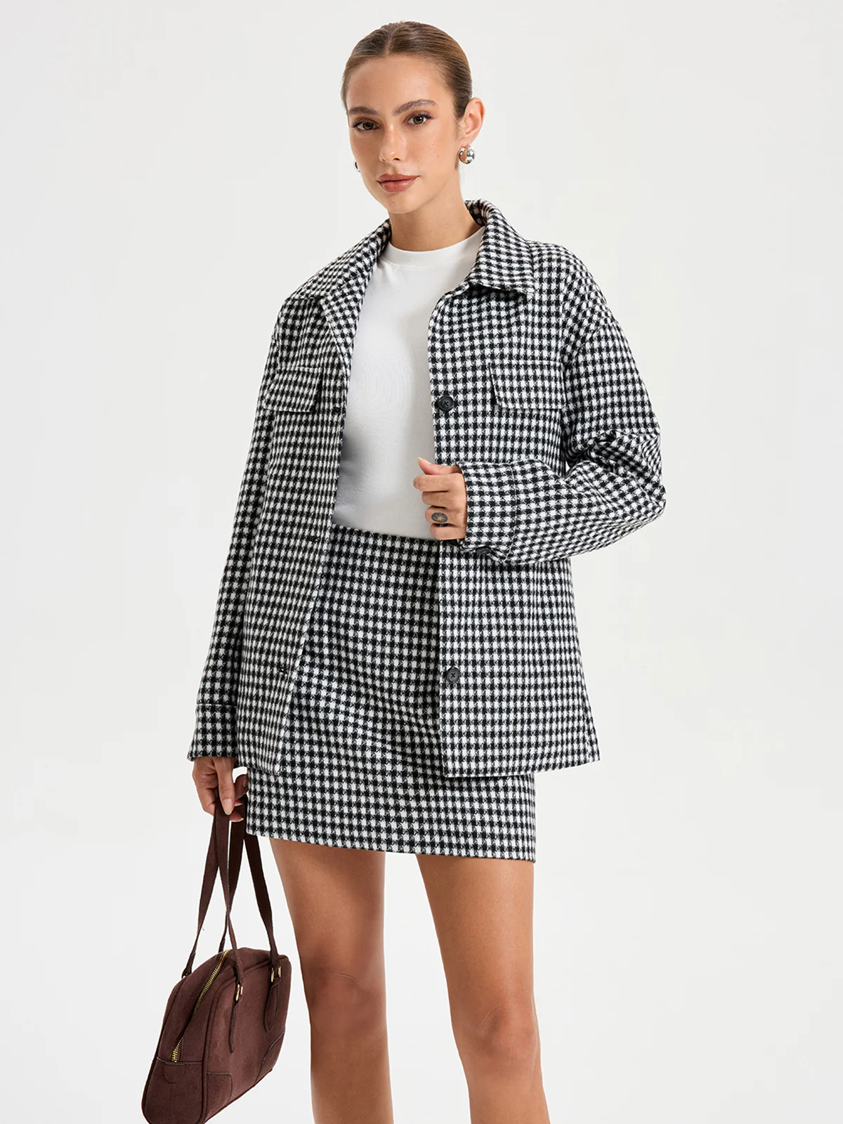 Checkered Lapel Jacket - Image 2