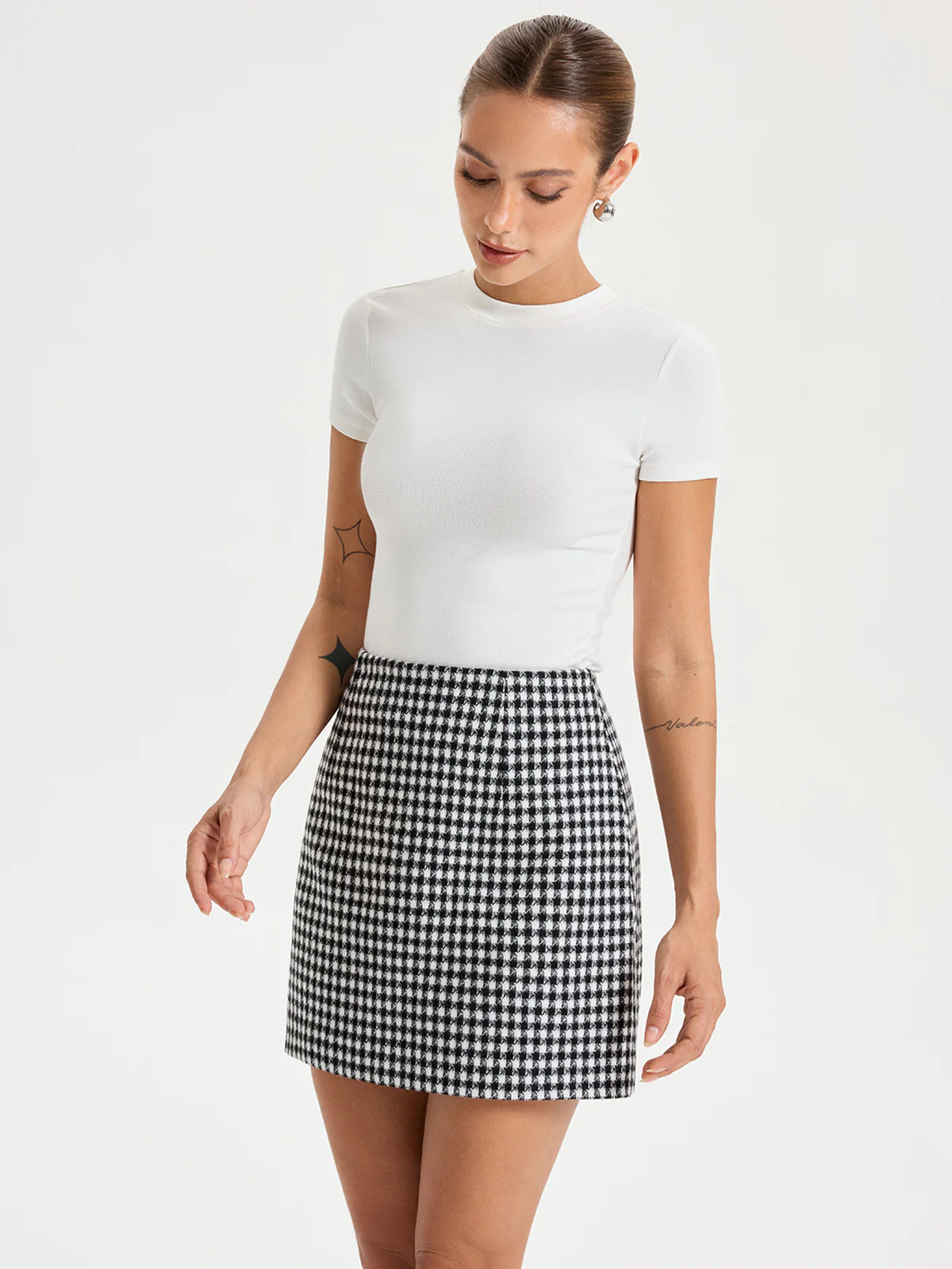 Checkered Mini Skirt - Image 3