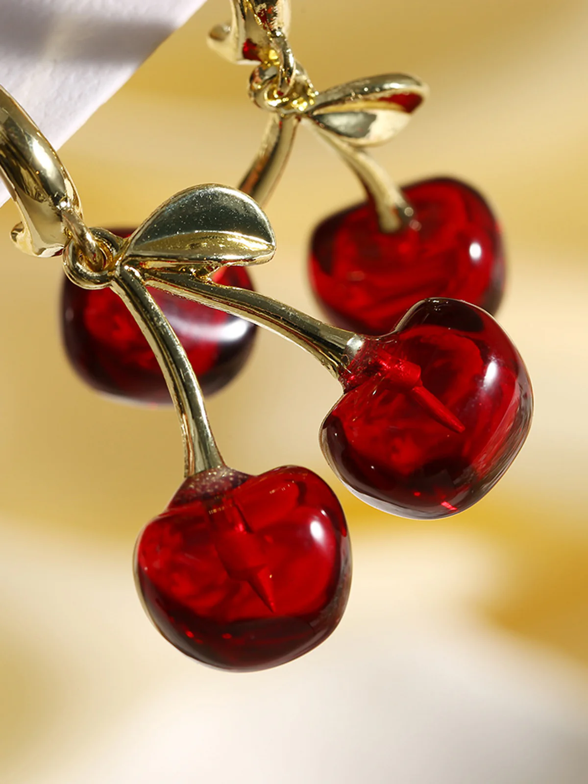 Cherry Stud Drop Earrings - Image 2