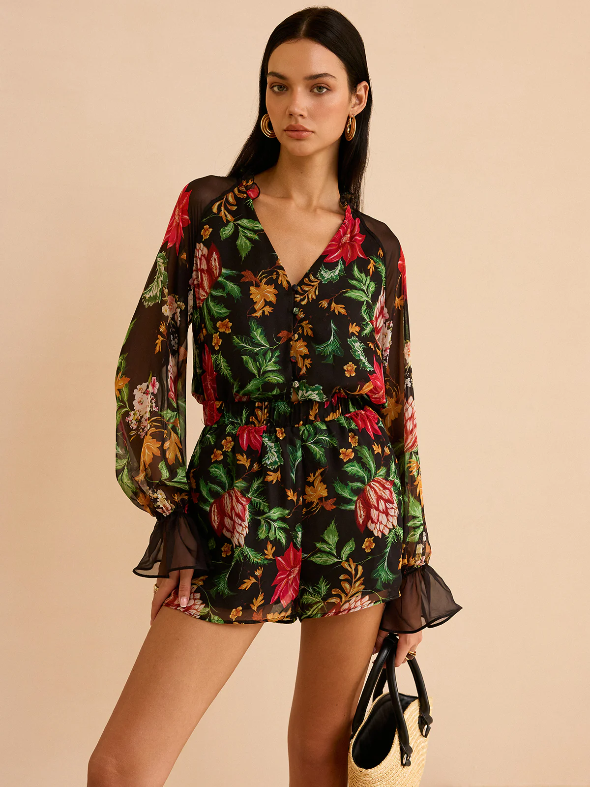 Chiffon Floral Print Blouse - Image 3