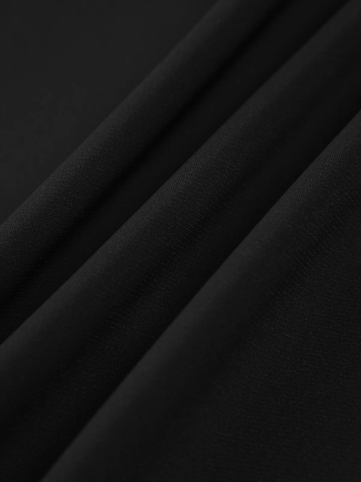 Chiffon Low Cut V-neck Pleated Zip Mini Dress - Image 5