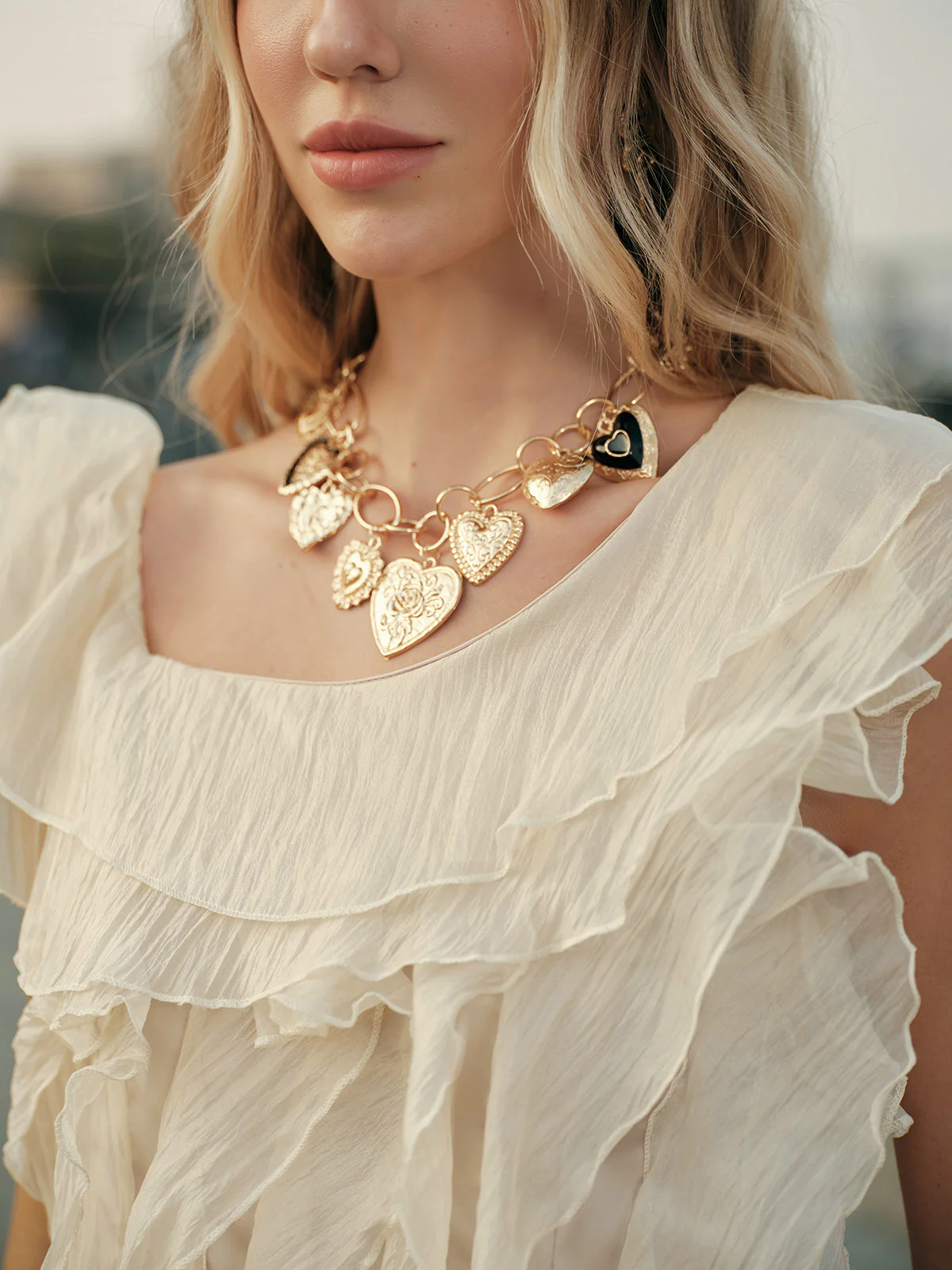 Chiffon One-Shoulder Ruffle Top - Image 5