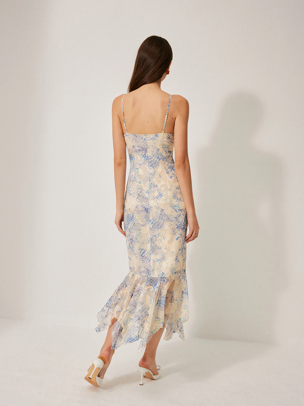 Chiffon Tie-Front Flared Hem Dress - Image 6