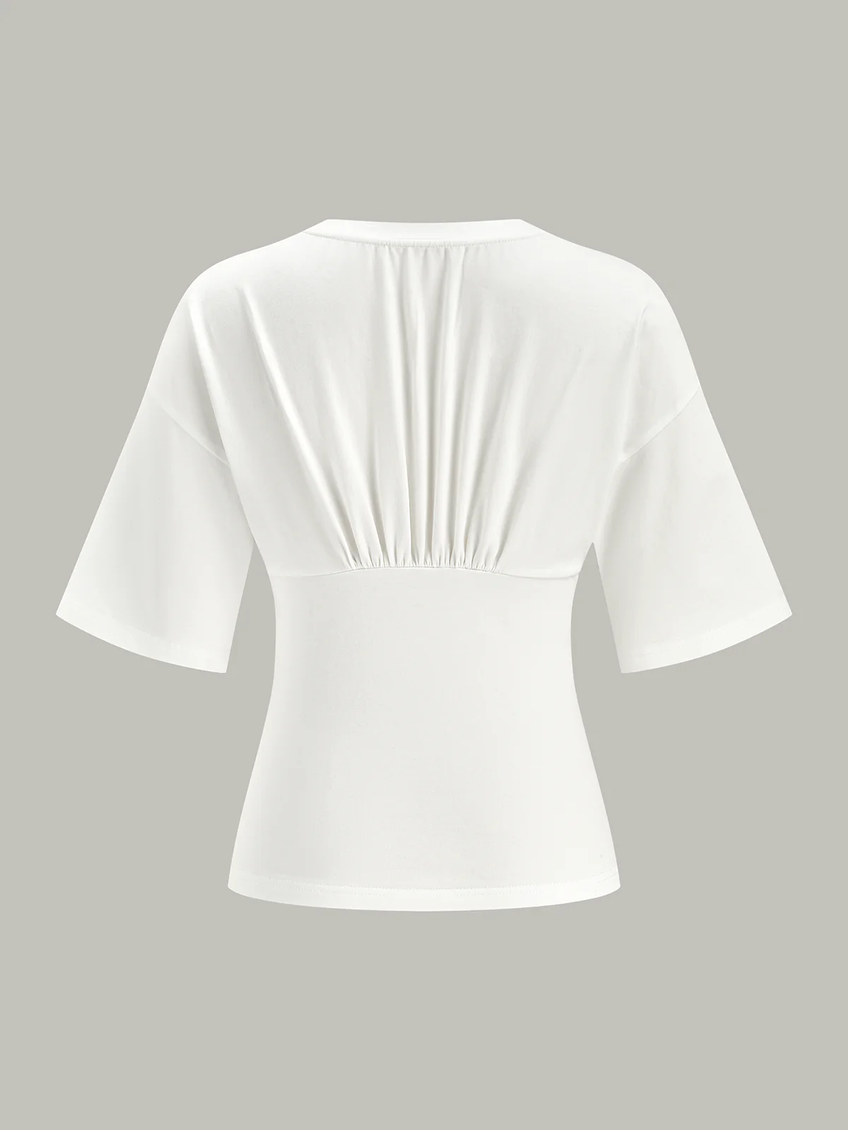 Cinched Waist Half Sleeve Top - Image 3