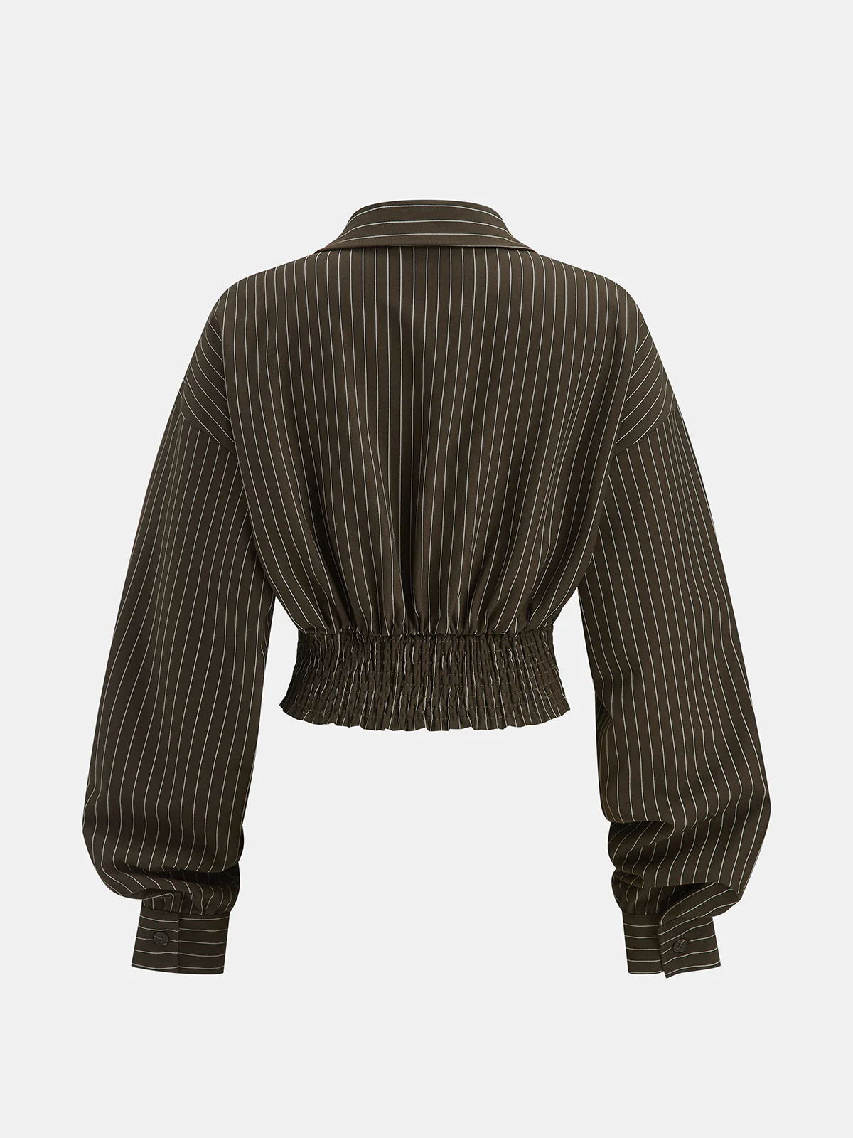 Cinched Waist Striped Shirt - Image 2