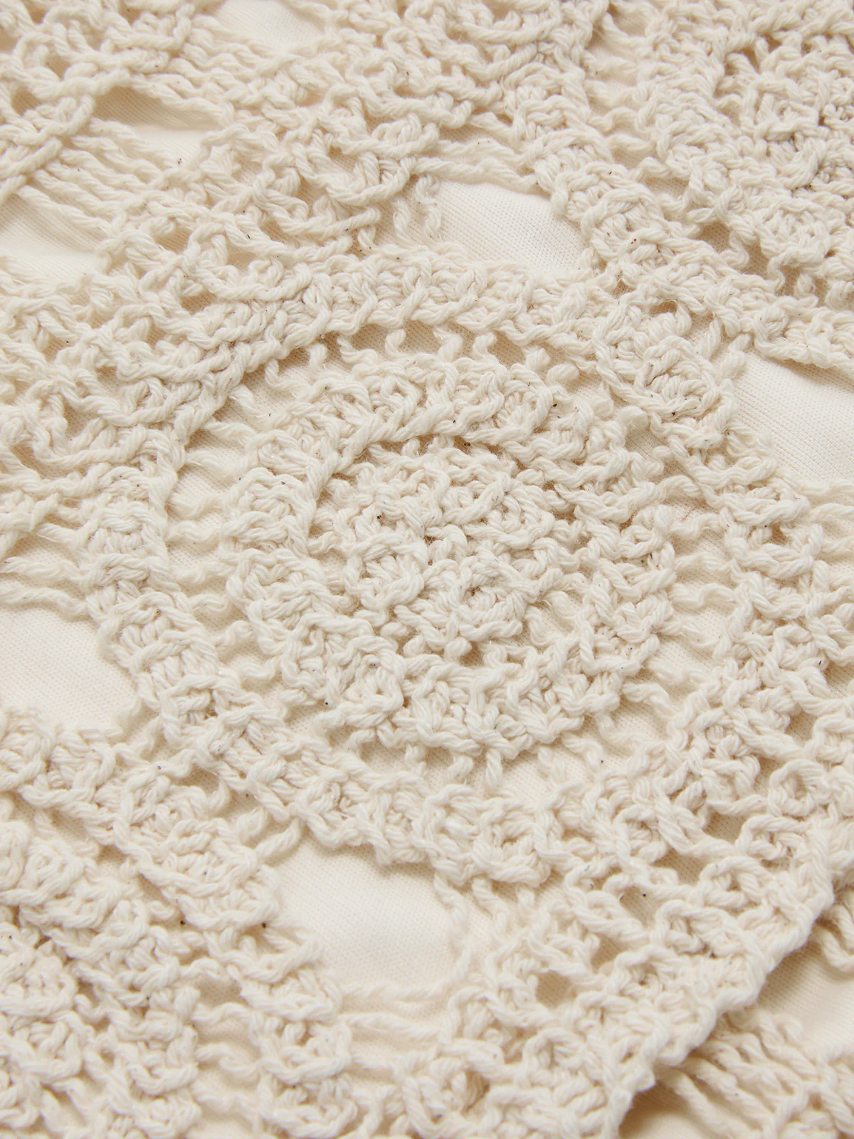 Circle Pattern Crochet Mini Skirt - Image 3