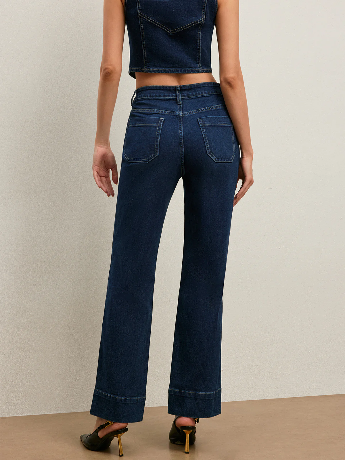 Classic High-Waisted Straight-Leg Jeans - Image 6