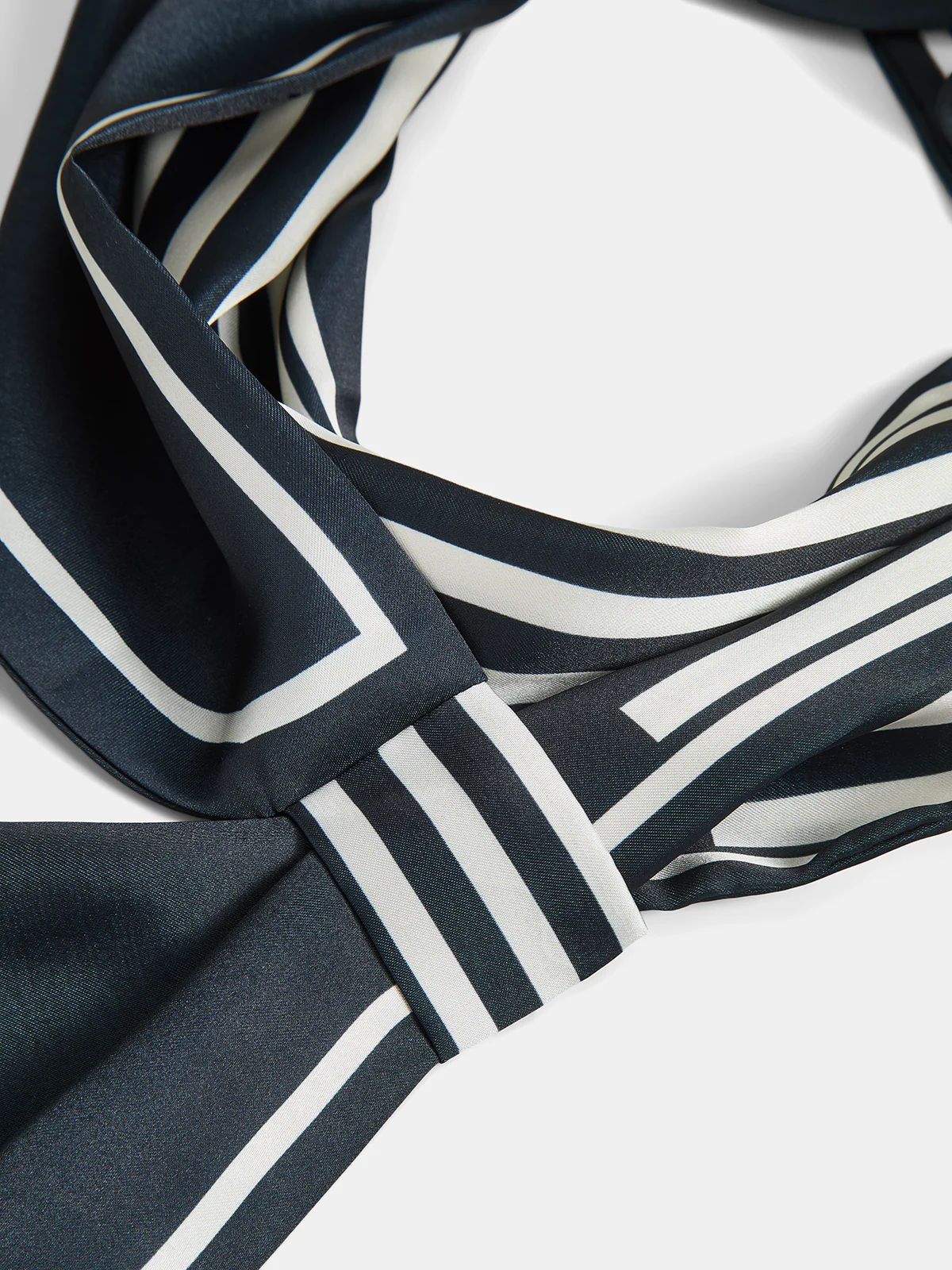 Classic Striped Skinny Scarf - Image 2