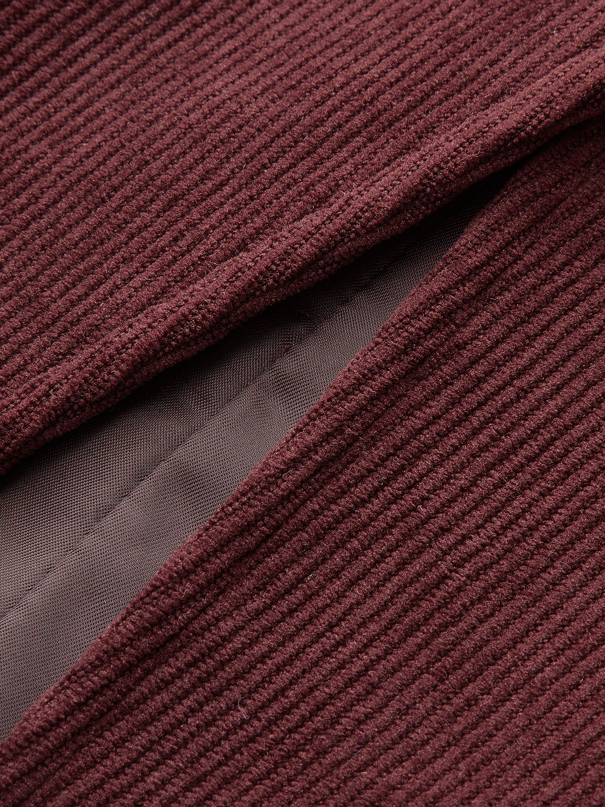Collared Asymmetric Corduroy Blazer - Image 3