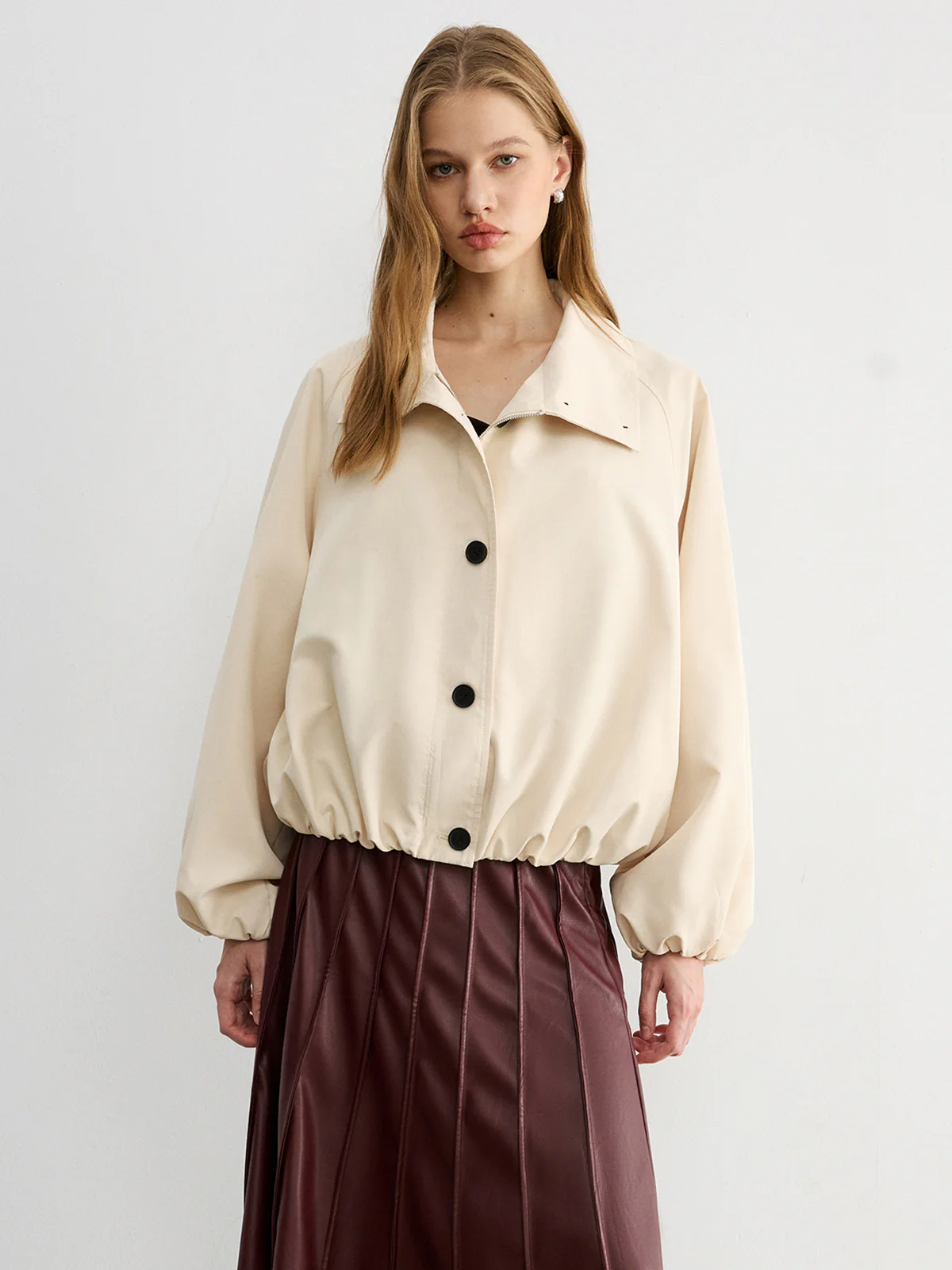 Collared Button Trench Coat - Image 4