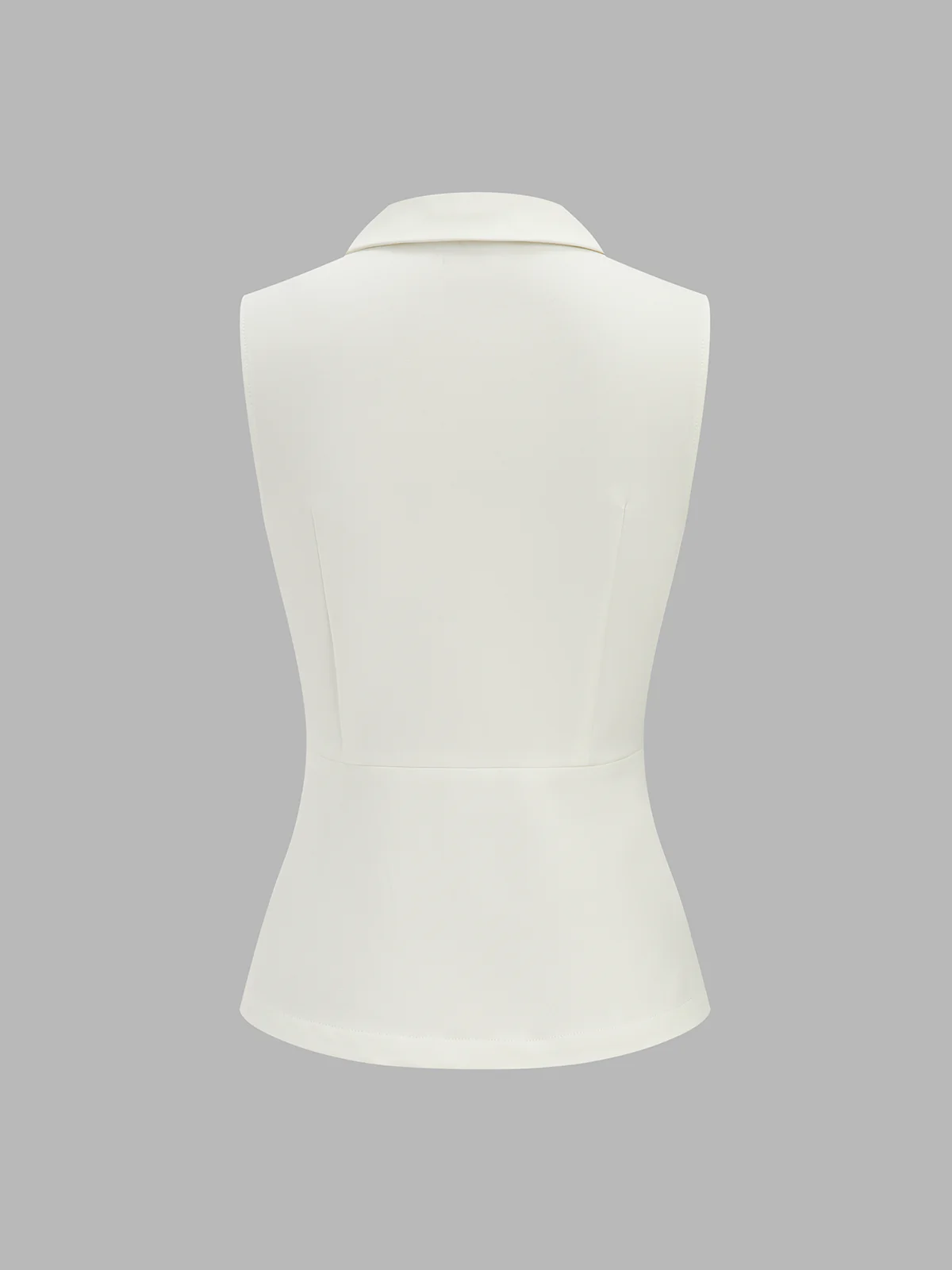 Collared Cotton Linen Vest & Pants Set - Image 4