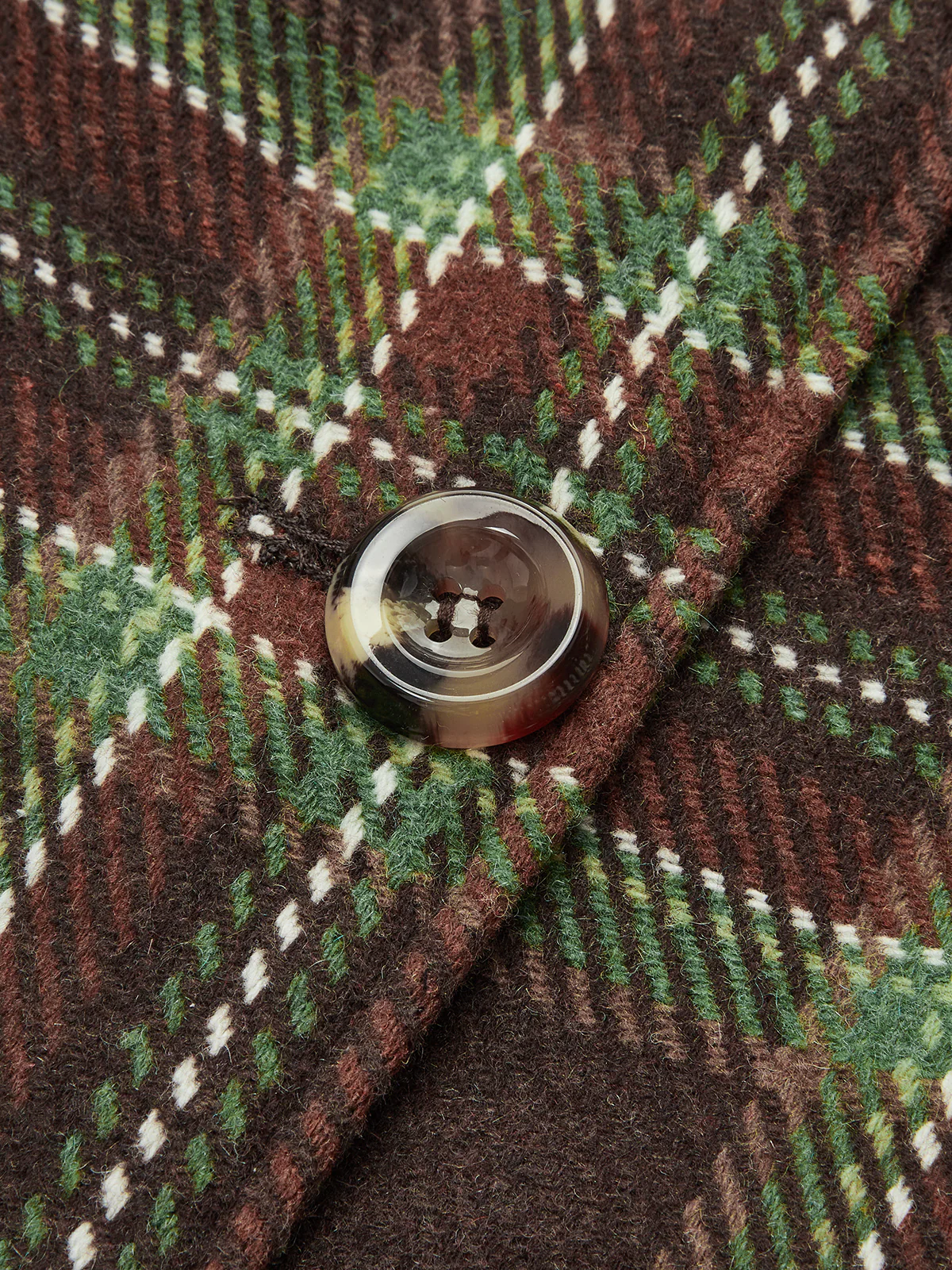 Collared Plaid Button-Front Coat - Image 4