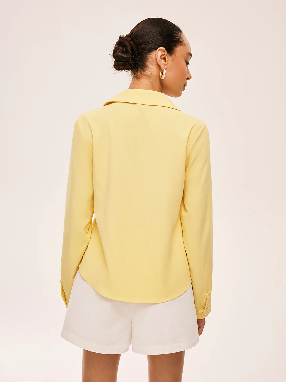 Collared Tie-Front Blouse - Image 6