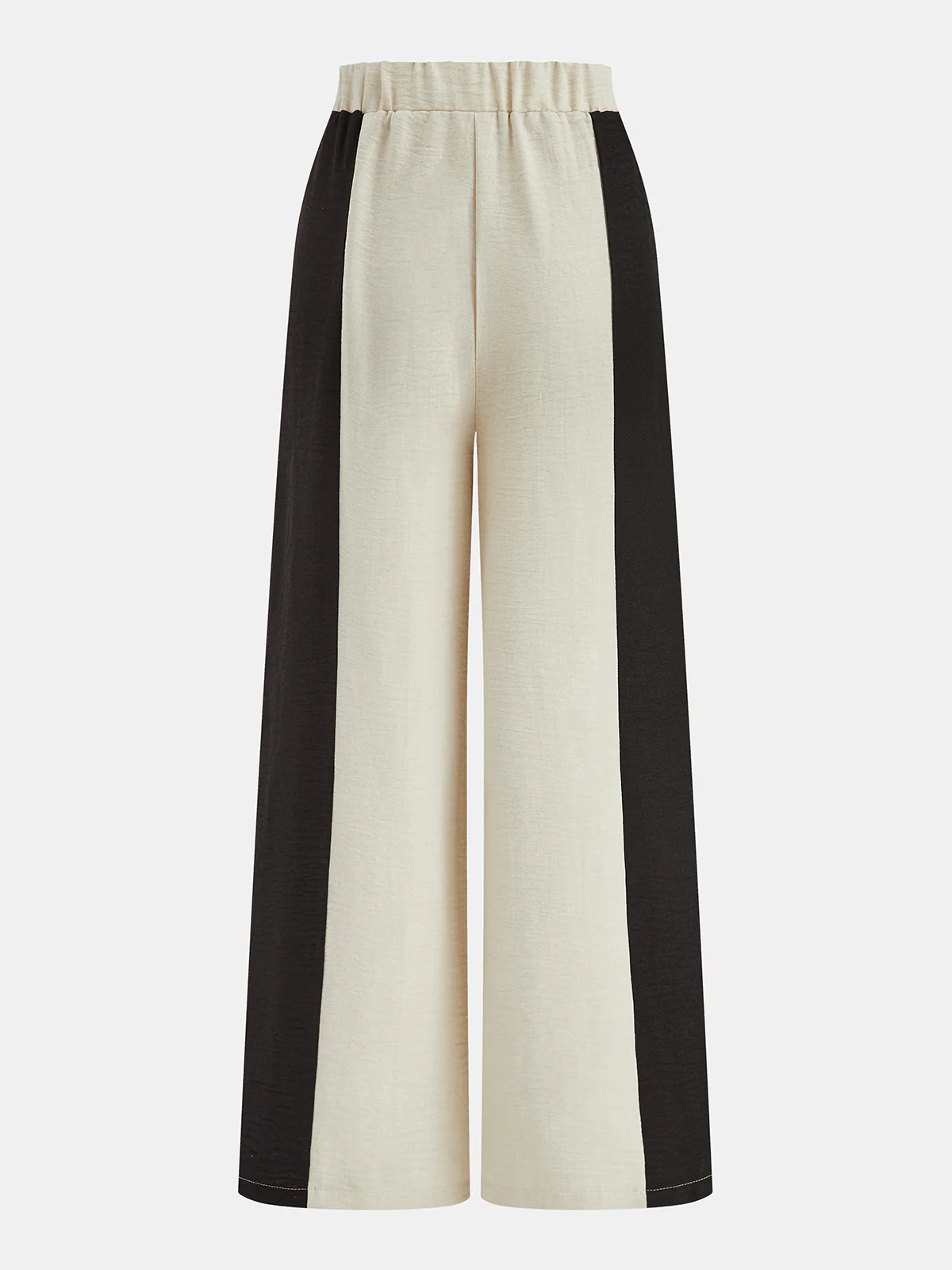 Color Block Belted Vest & Wide Leg Pants Set - Image 5