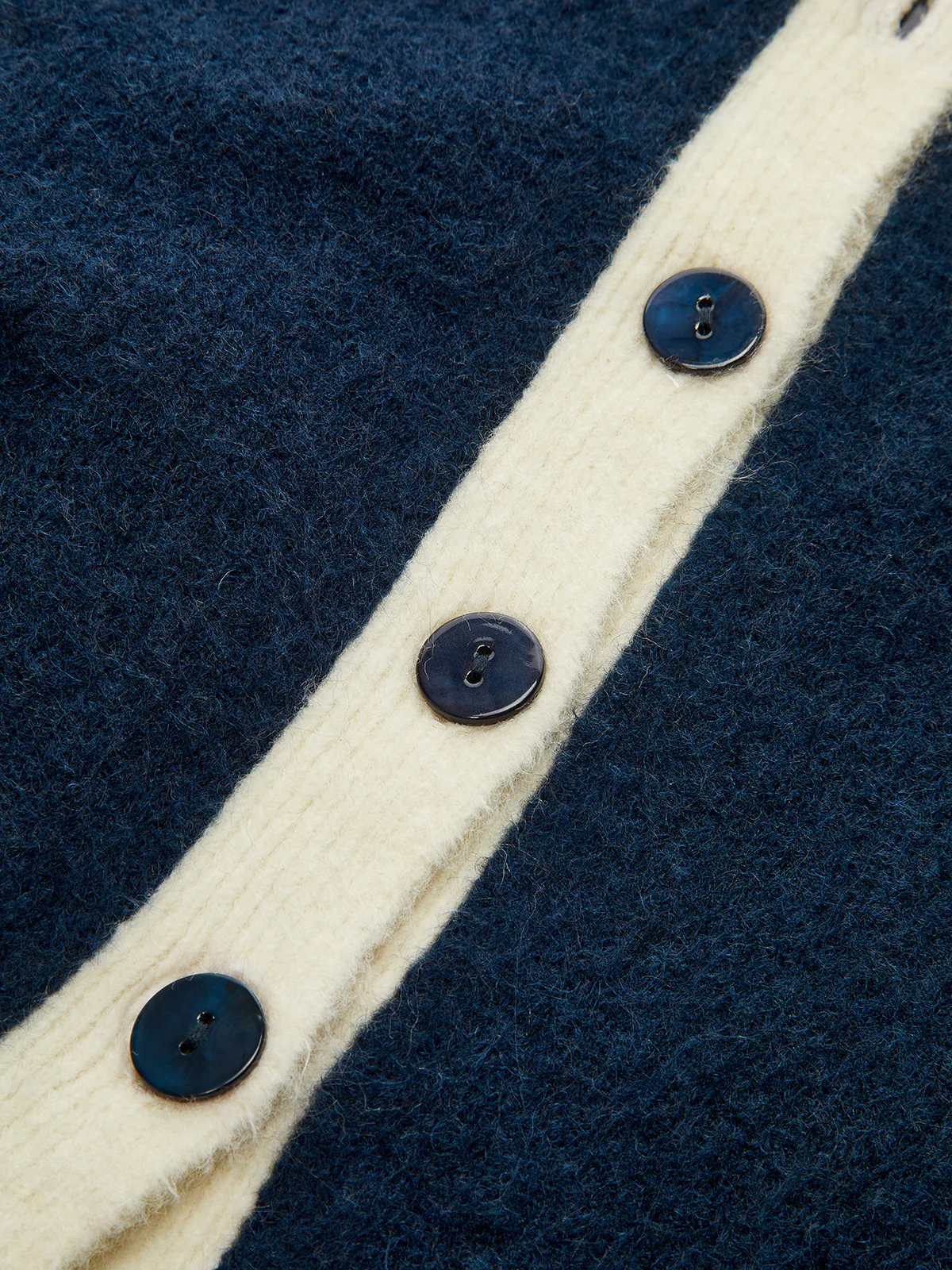 Color Block Button Slim Wool Blend Cardigan - Image 5