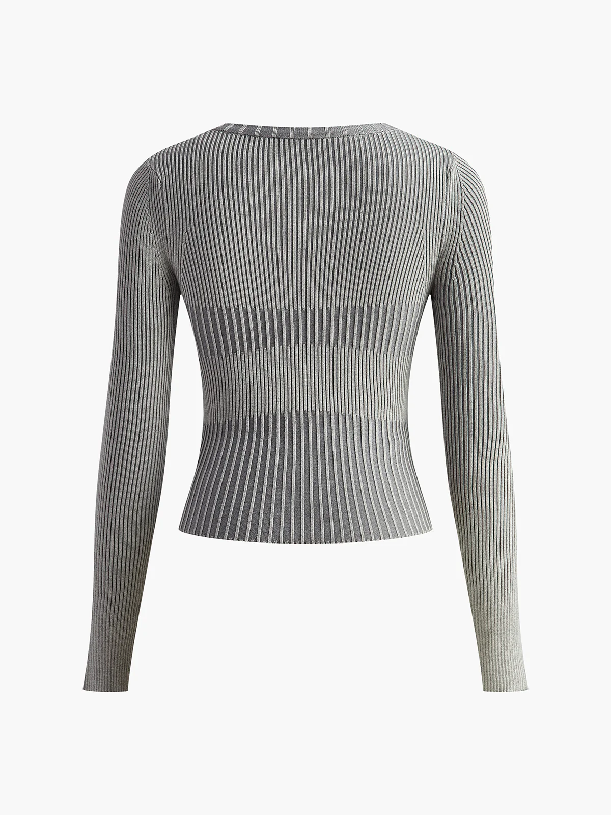 Color block Crew Neck Knit Top - Image 6