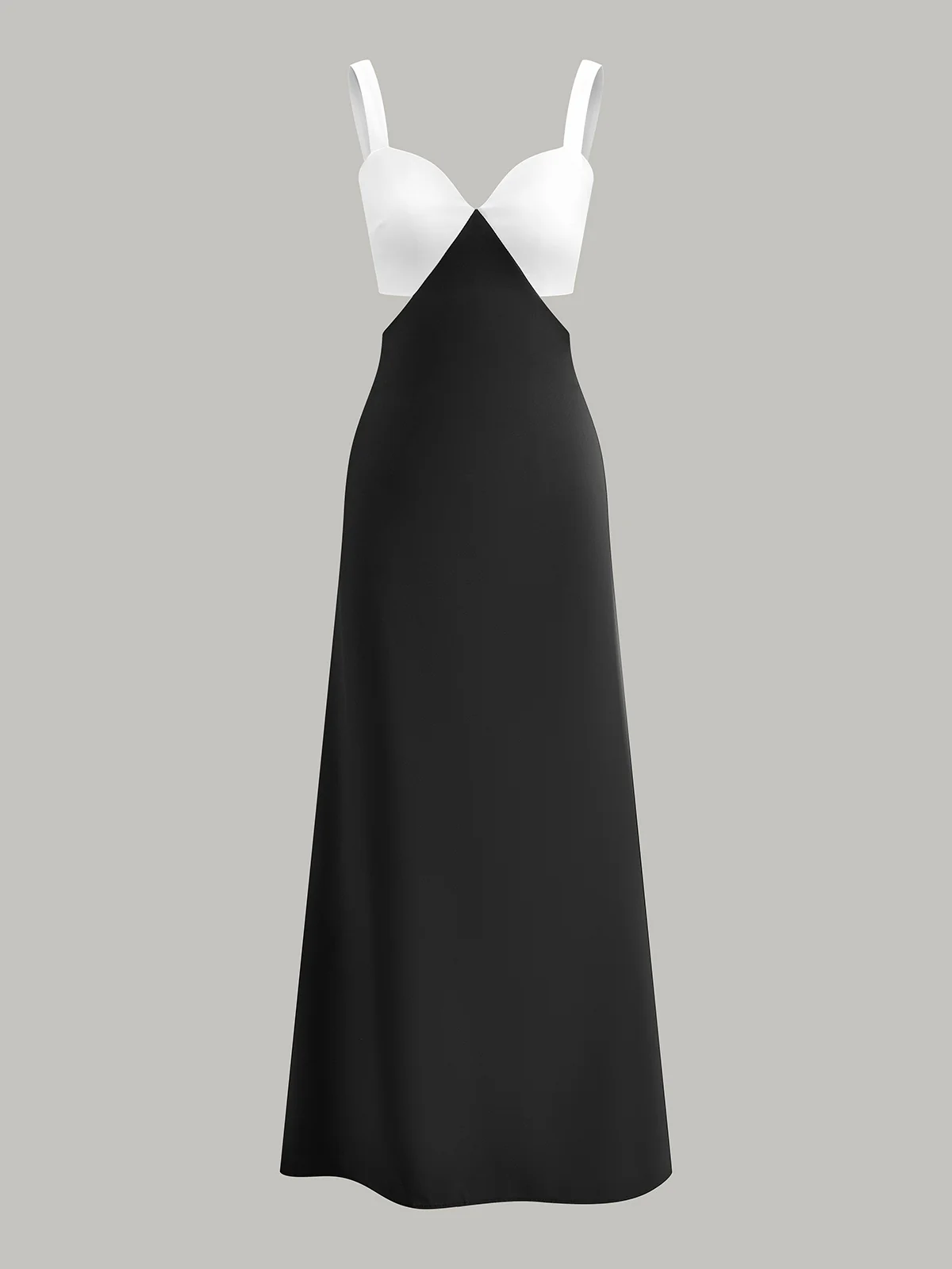 Color Block Cut-Out Waist Dress