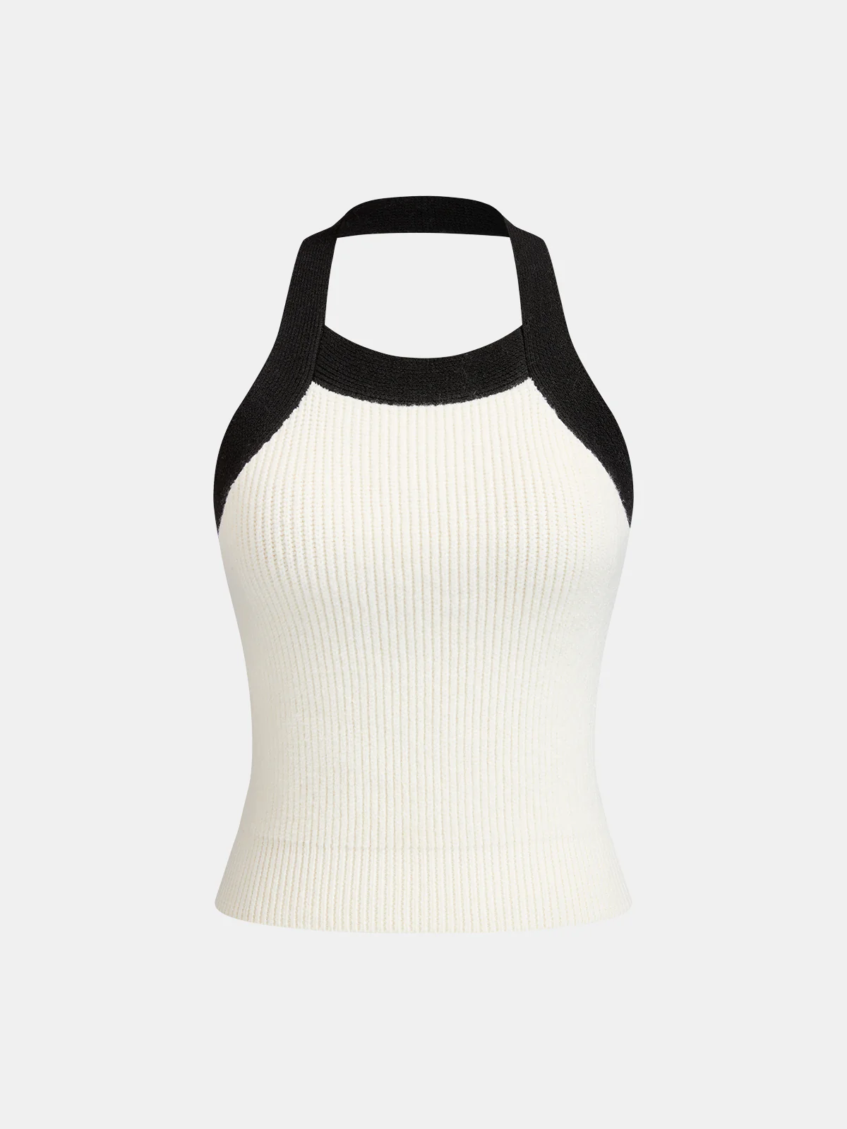 Color-Block Cutout Ribbed Sweater Set - Image 3