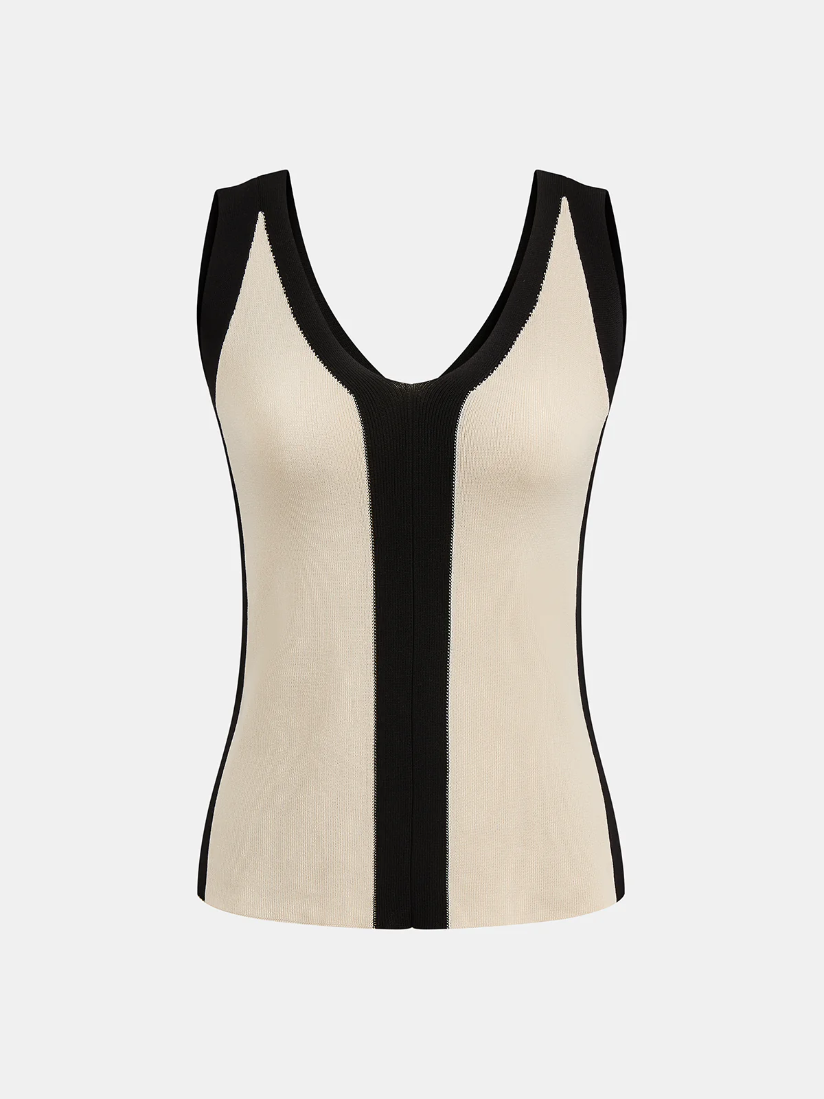 Color Block Knit Tank Top & Pants Set - Image 2