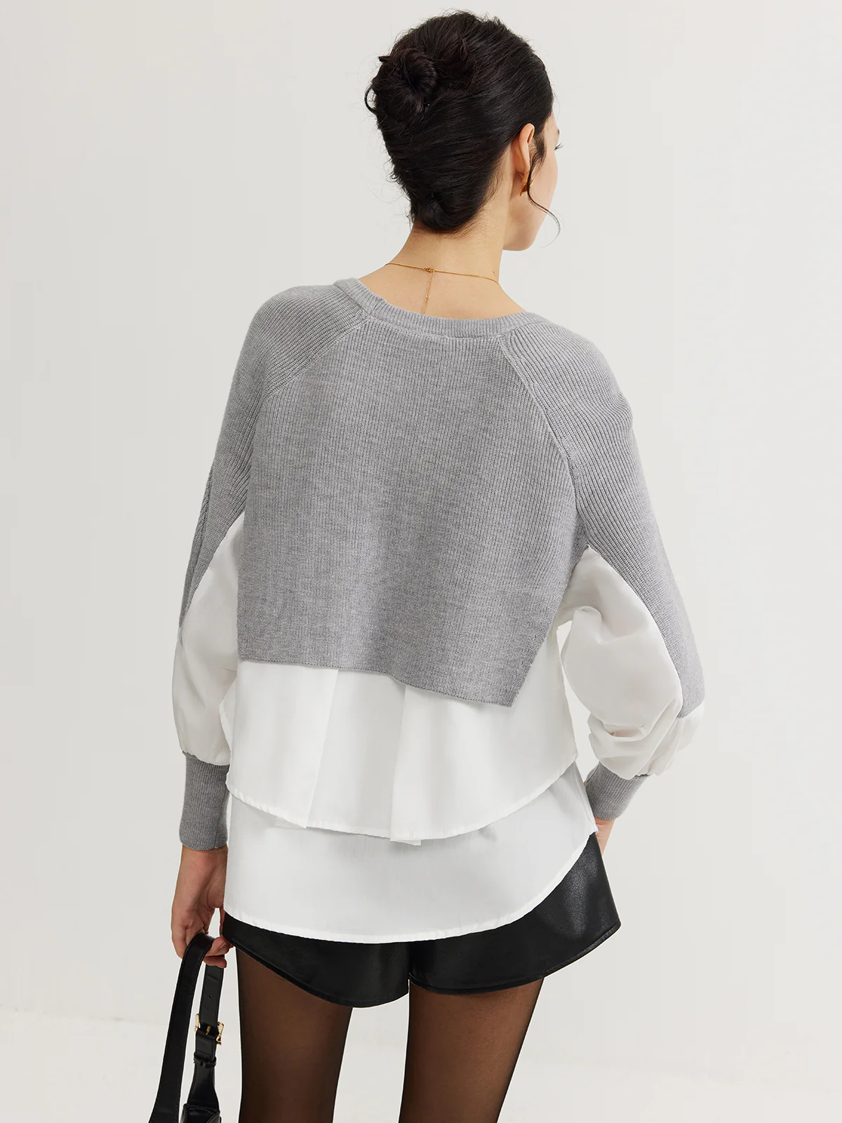 Color Block Panel Knit Top - Image 7