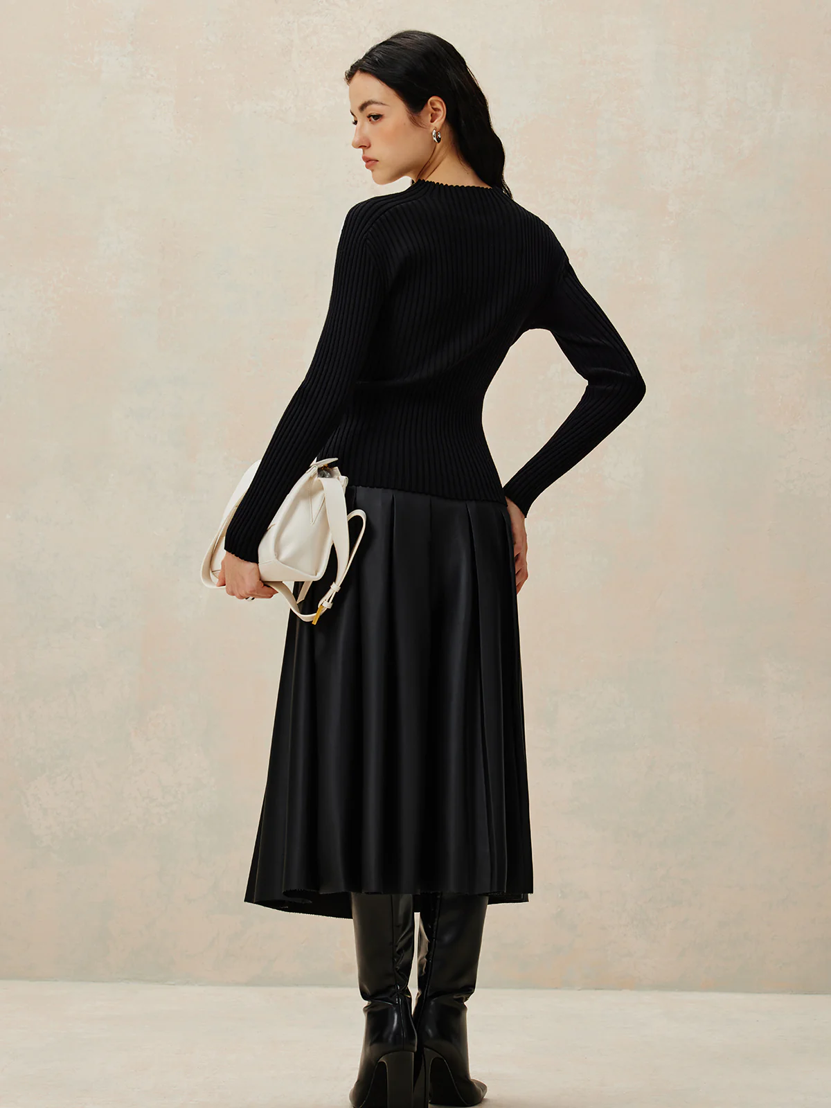 Color Block Ribbed Knit Top - Image 5