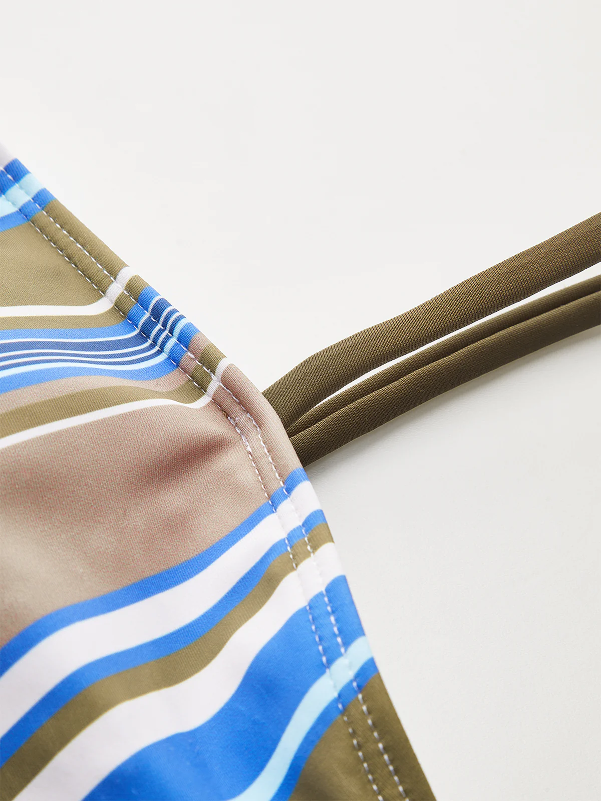 Color-Block Striped Bikini Top - Image 4