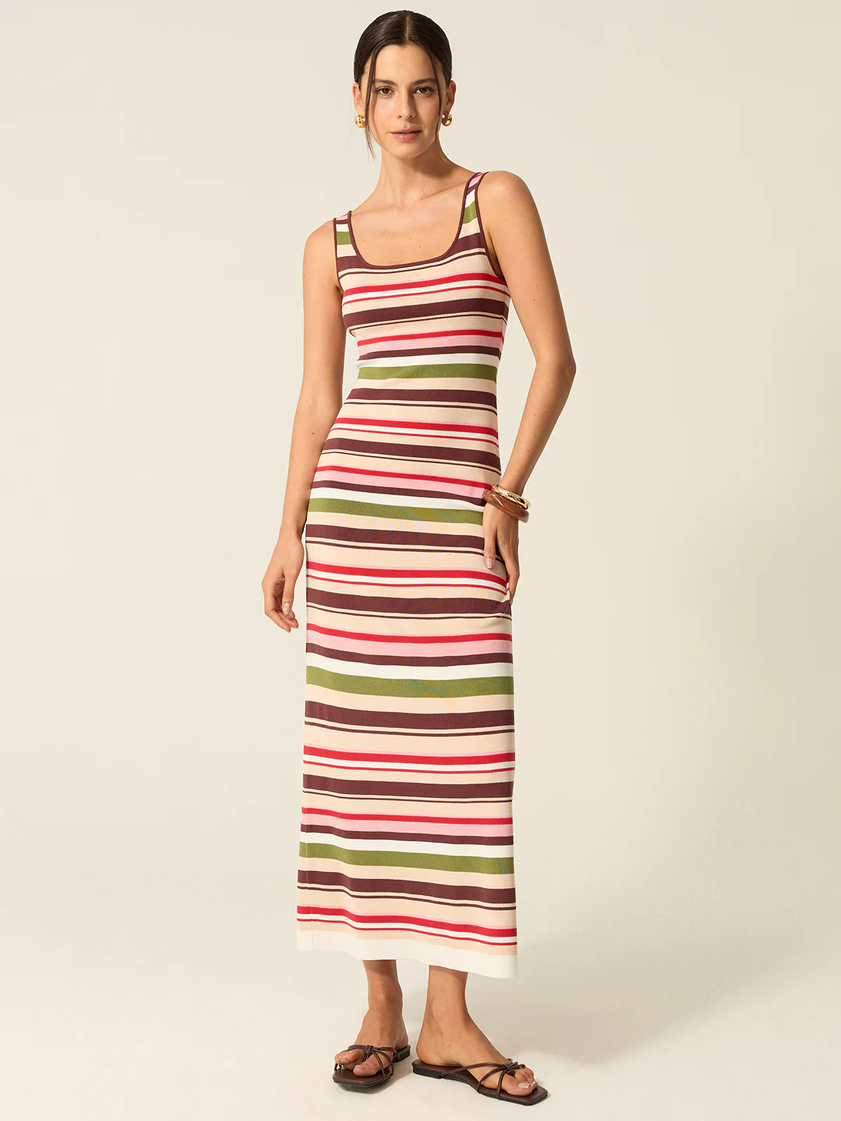 Color-Block Striped Maxi Dress - Image 2