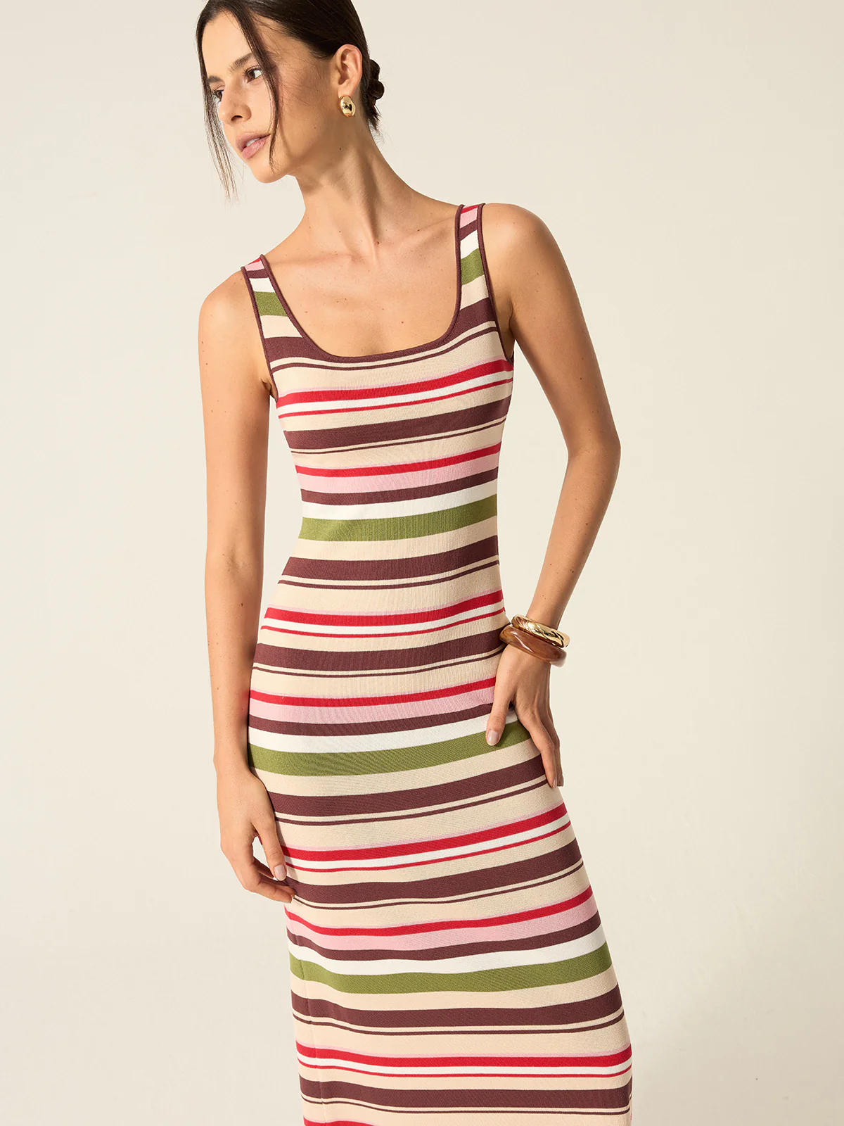 Color-Block Striped Maxi Dress - Image 5