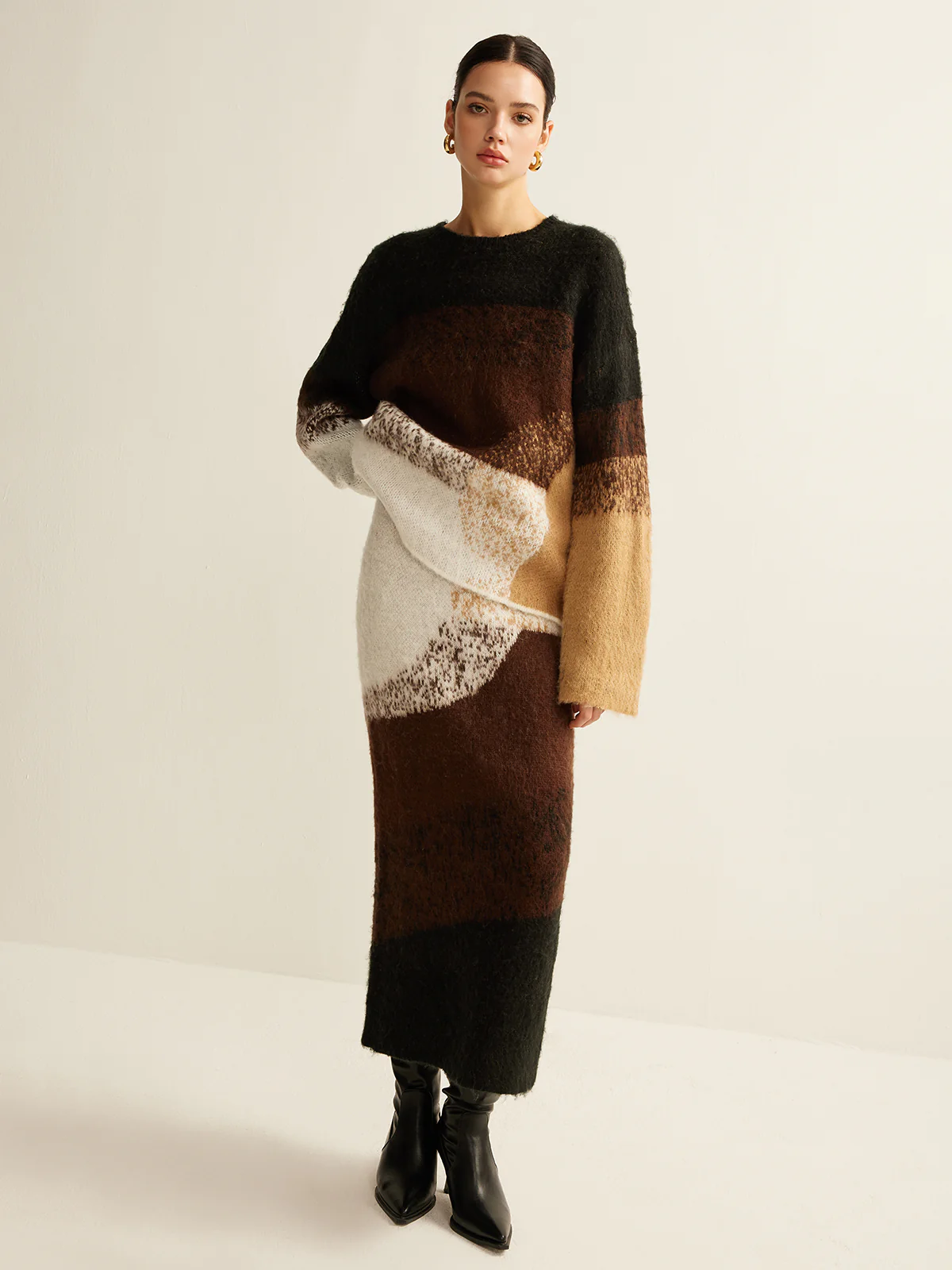 Color Block Sweater Skirt - Image 5