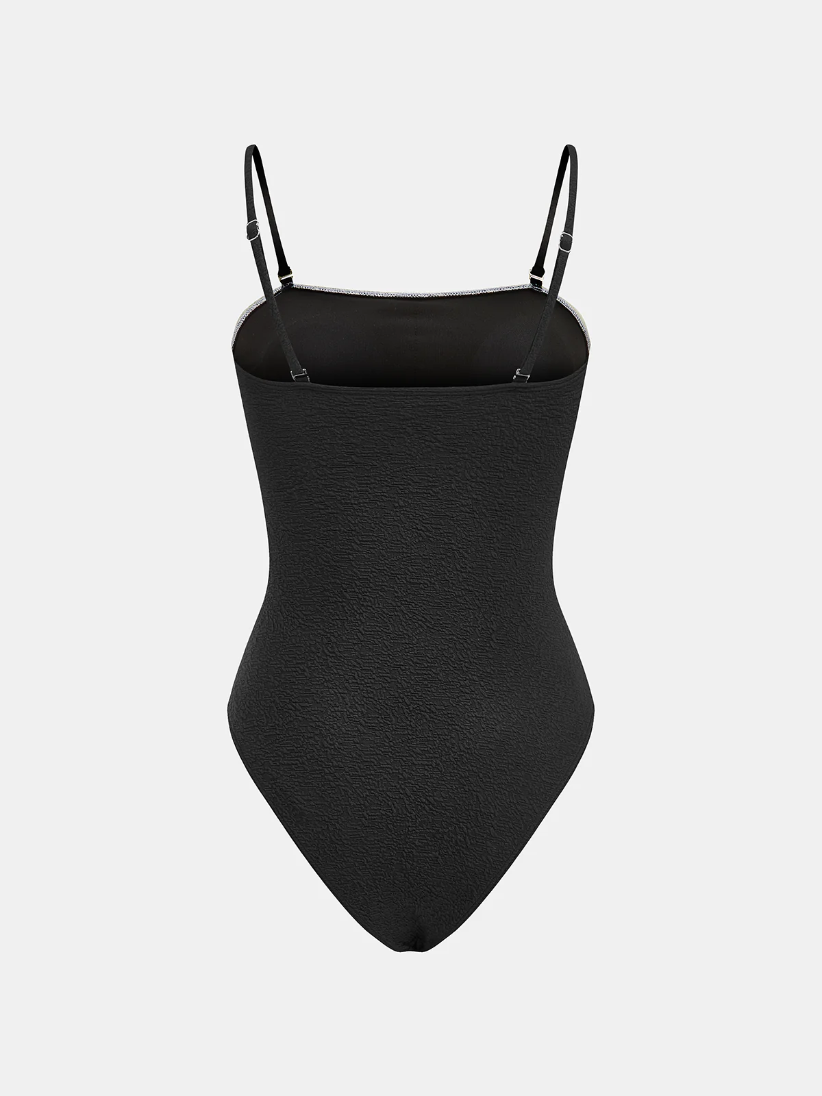 Color Block Textured Cami One Piece Swimsuit - Image 3