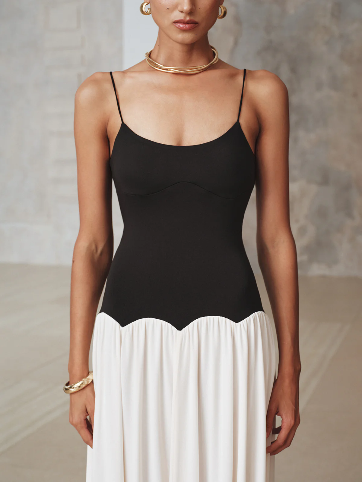 Color-Blocked Backless Cami Maxi Dress - Image 5