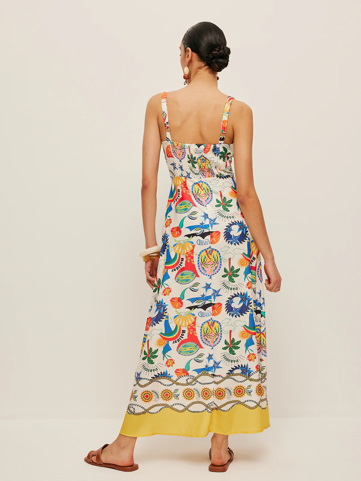 Colorful Print Strappy Dress - Image 5