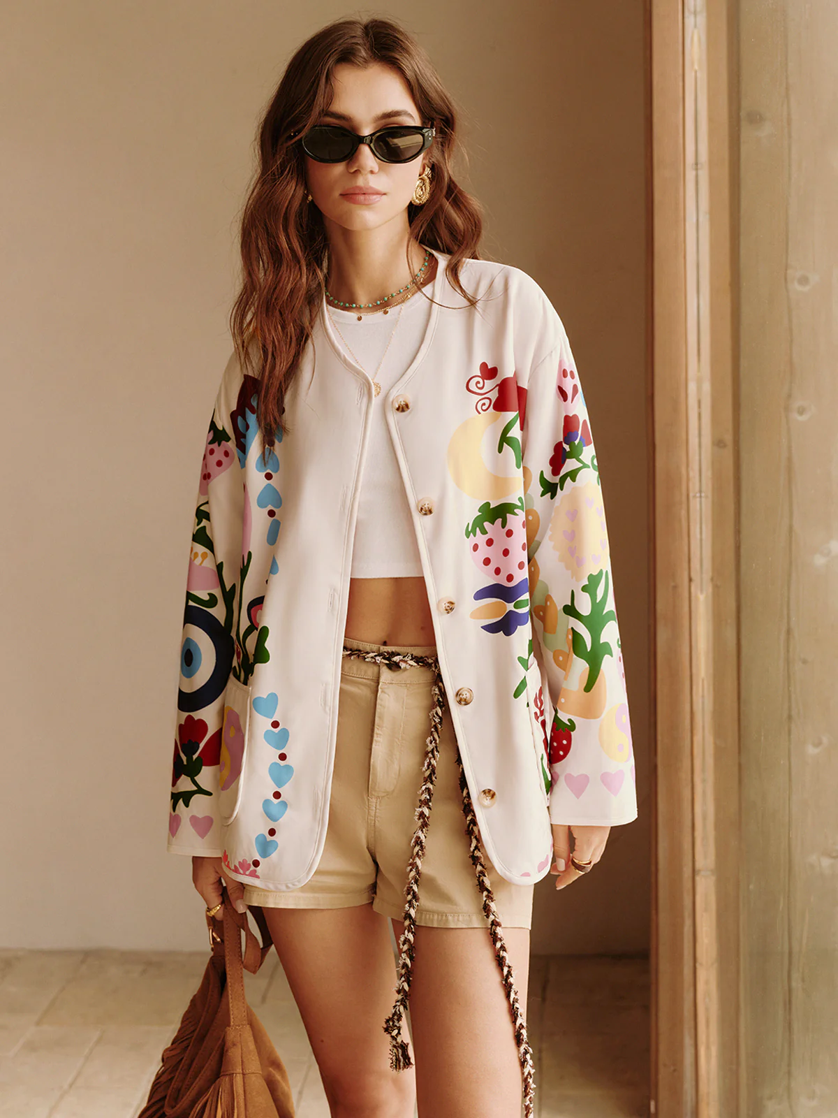 Colorful Printed Charming Winter Coat - Image 2