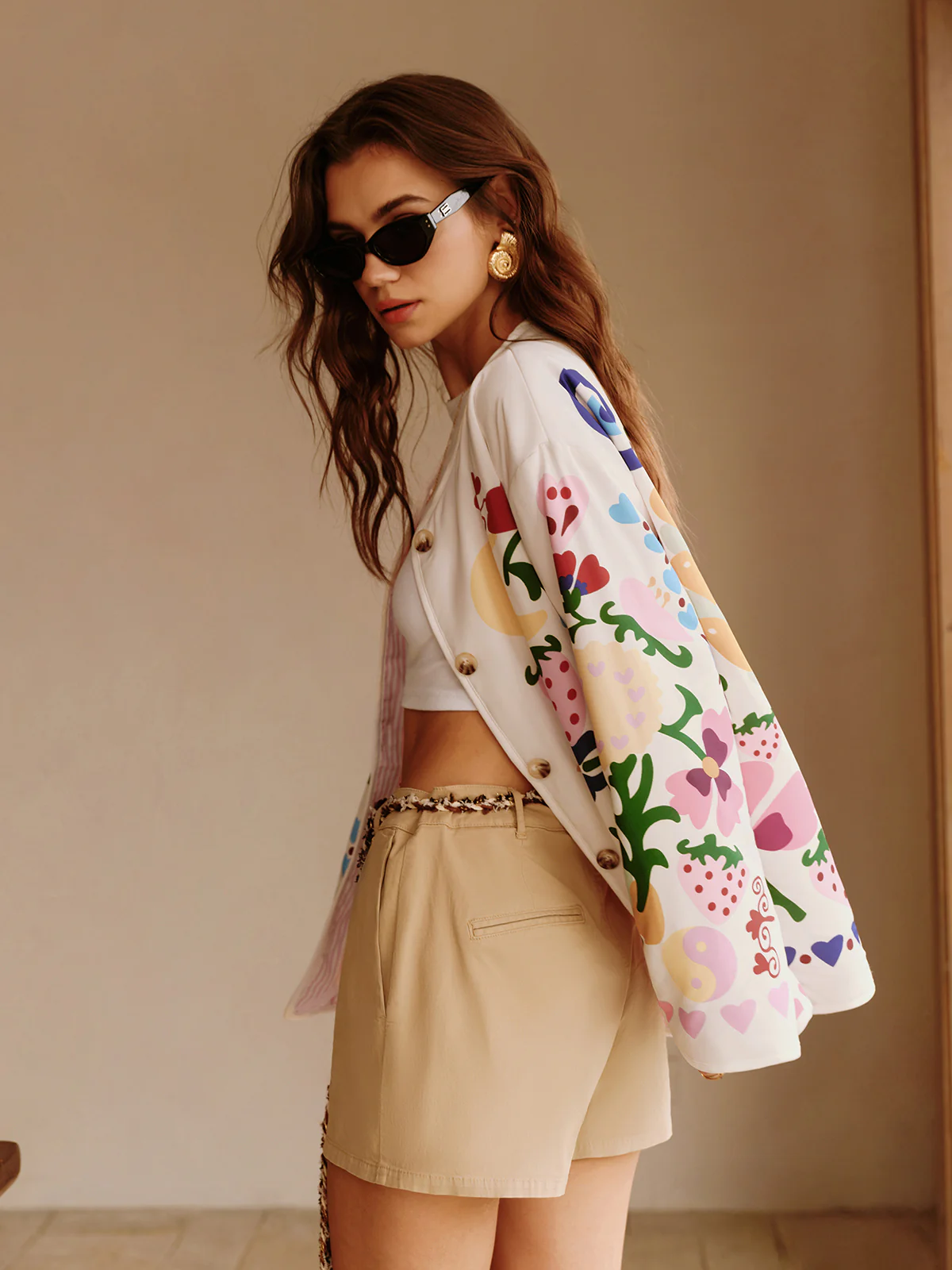Colorful Printed Charming Winter Coat - Image 4