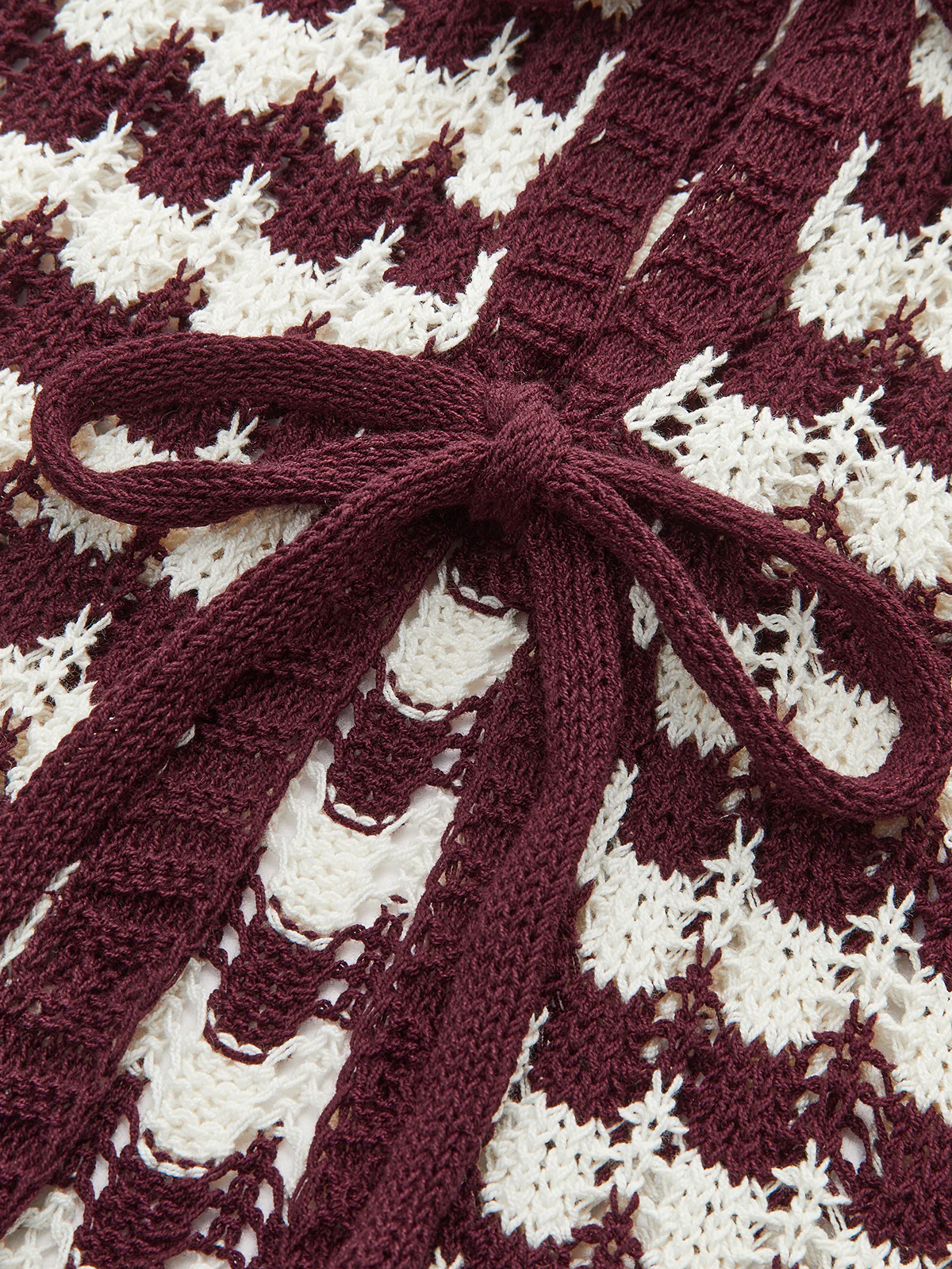 Contrast Bow-Tie Knit Top - Image 2