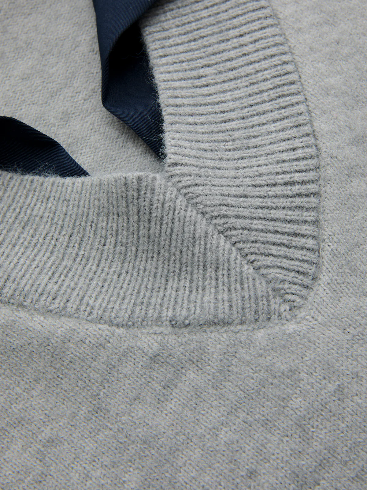 Contrast Collar Elbow Sleeve Knit Top - Image 5