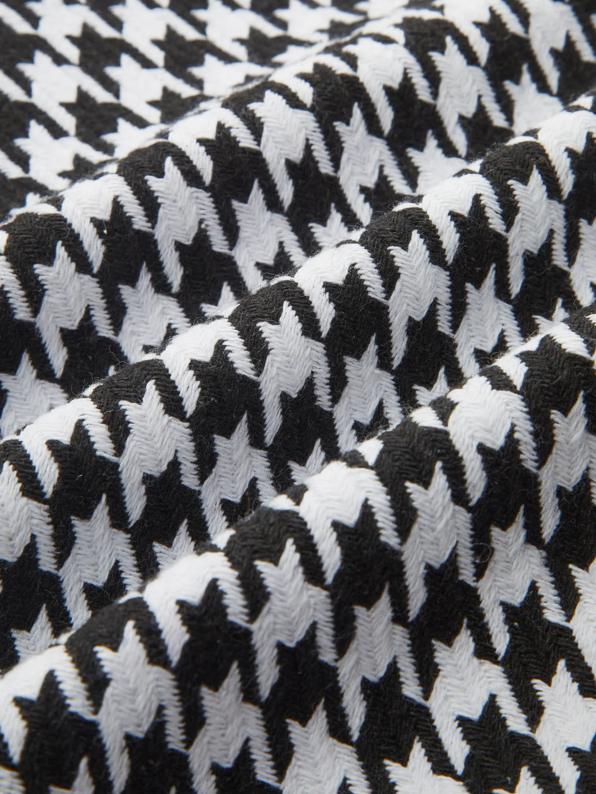 Contrast Collar Houndstooth Tweed Jacket - Image 3