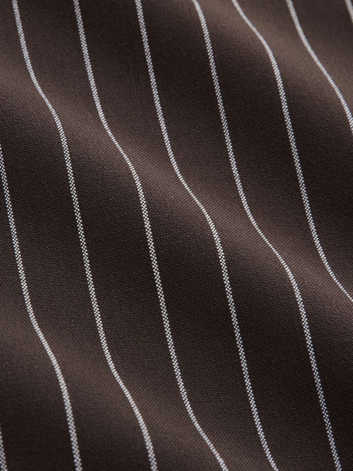 Contrast Collar Pinstripe Loose Shirt - Image 3