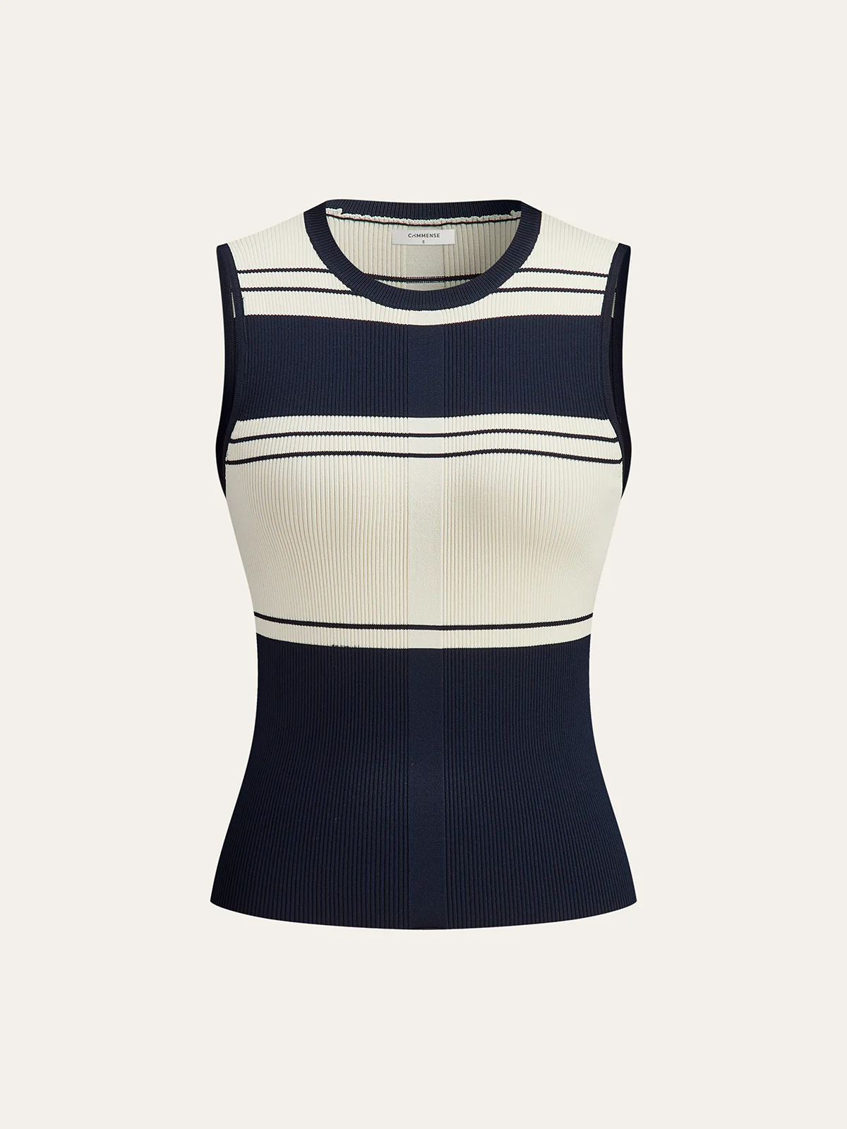 Contrast Color Striped Knit Top - Image 2